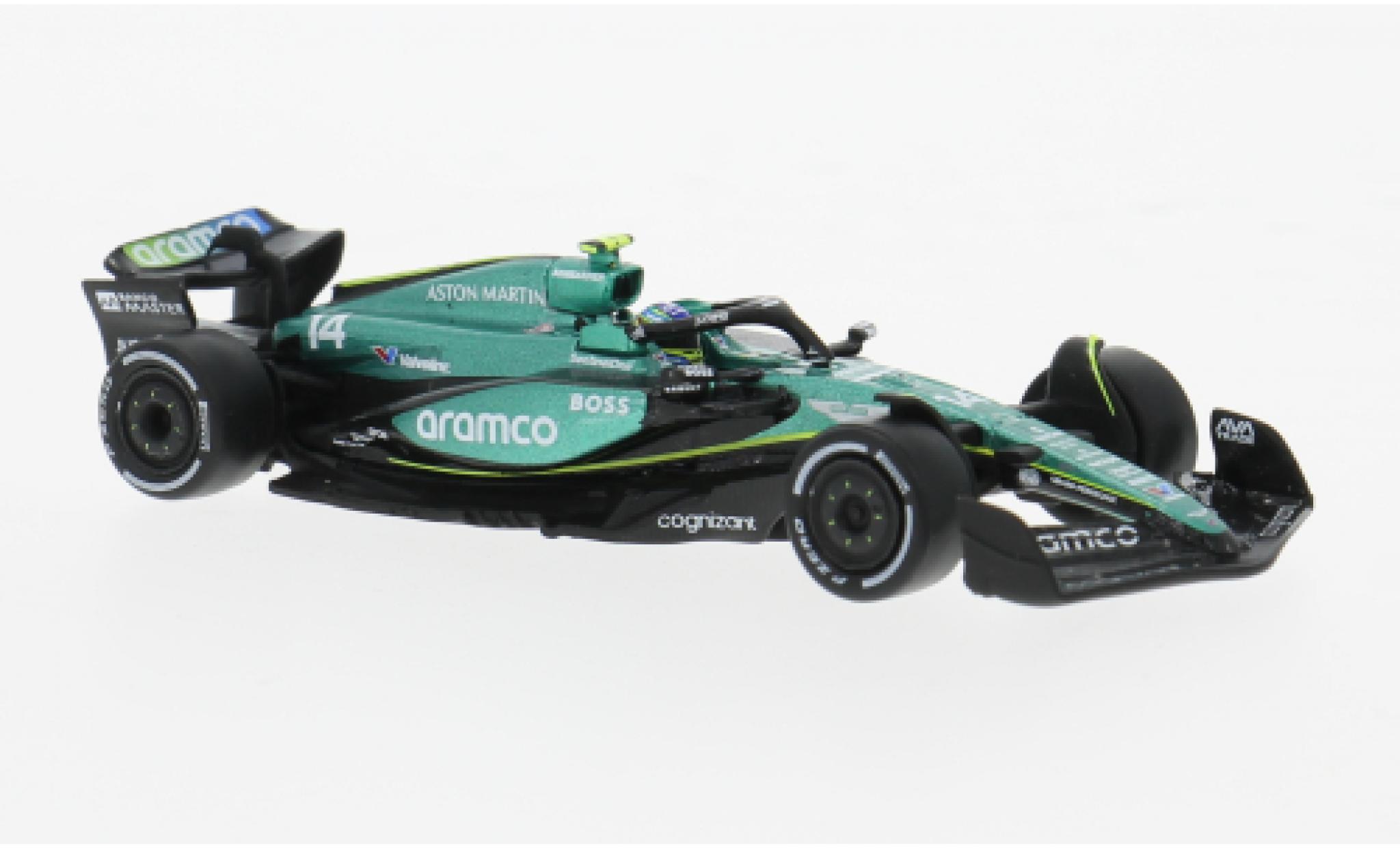 Aston Martin AMR2 1/64 Spark 4 No.14 Aramco F1 Team Aramco Formel 1 2024 1:64 modellino in miniatura