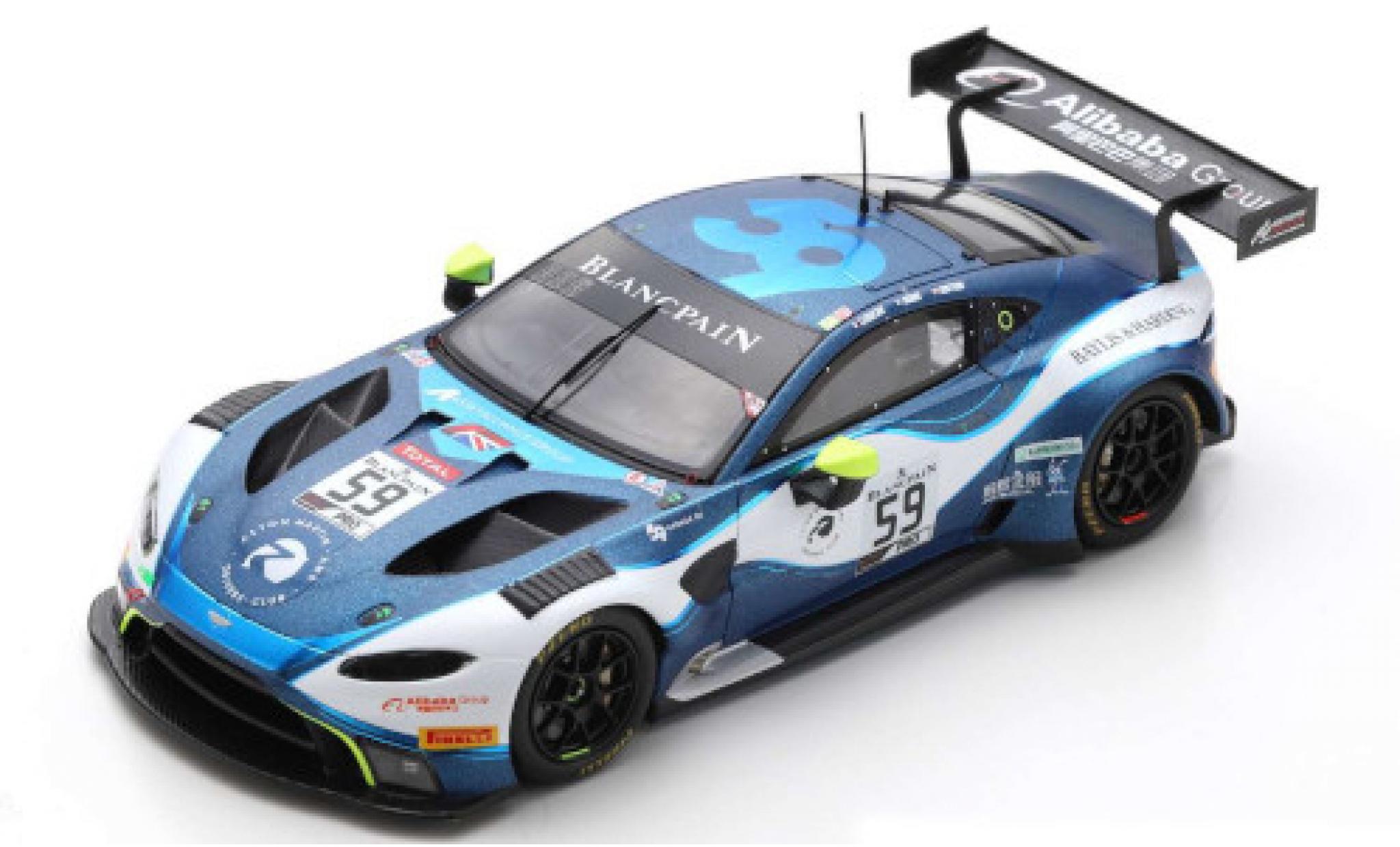 Aston Martin Vantage 1/43 Spark AMR GT3 No.59 Garage 59 24h Spa 2019 C.Ledogar/A.Watson/J.Adam modellino in miniatura