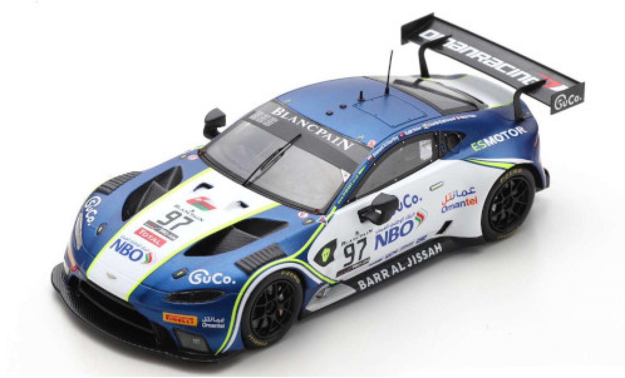 Aston Martin Vantage 1/43 Spark AMR GT3 No.97 Oman Racing with TF-Sport 24h Spa 2019 S.Yoluc/A.Al Harthy/C.Eastwood/N.Thiim modellino in miniatura