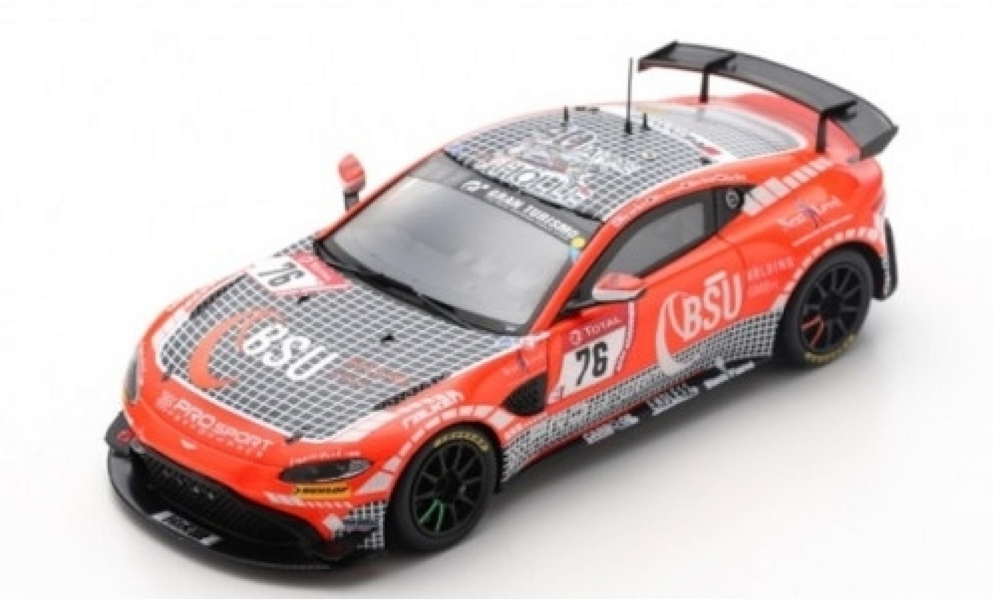 Aston Martin Vantage 1/43 Spark AMR GT4 No.76 Prosport-Performance GmbH 24h Nürburgring 2019 C.Breuer/K.van Berlo/A.Mies/M.D.Ortmann modellino in miniatura