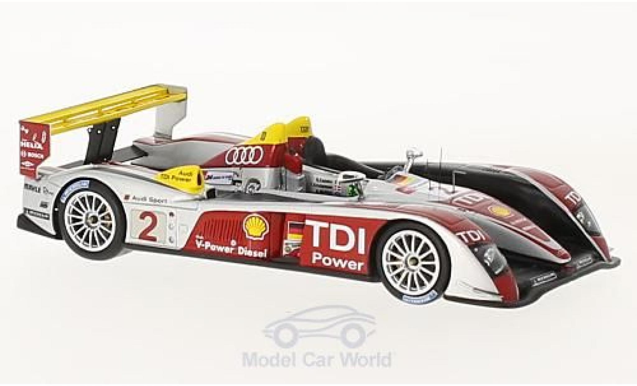 Audi R10 2008 1/43 Spark TDI No.2 Sport North America 24h Le Mans 2008 10 Years A.McNish/R.Capello/T.Kristensen modellino in miniatura