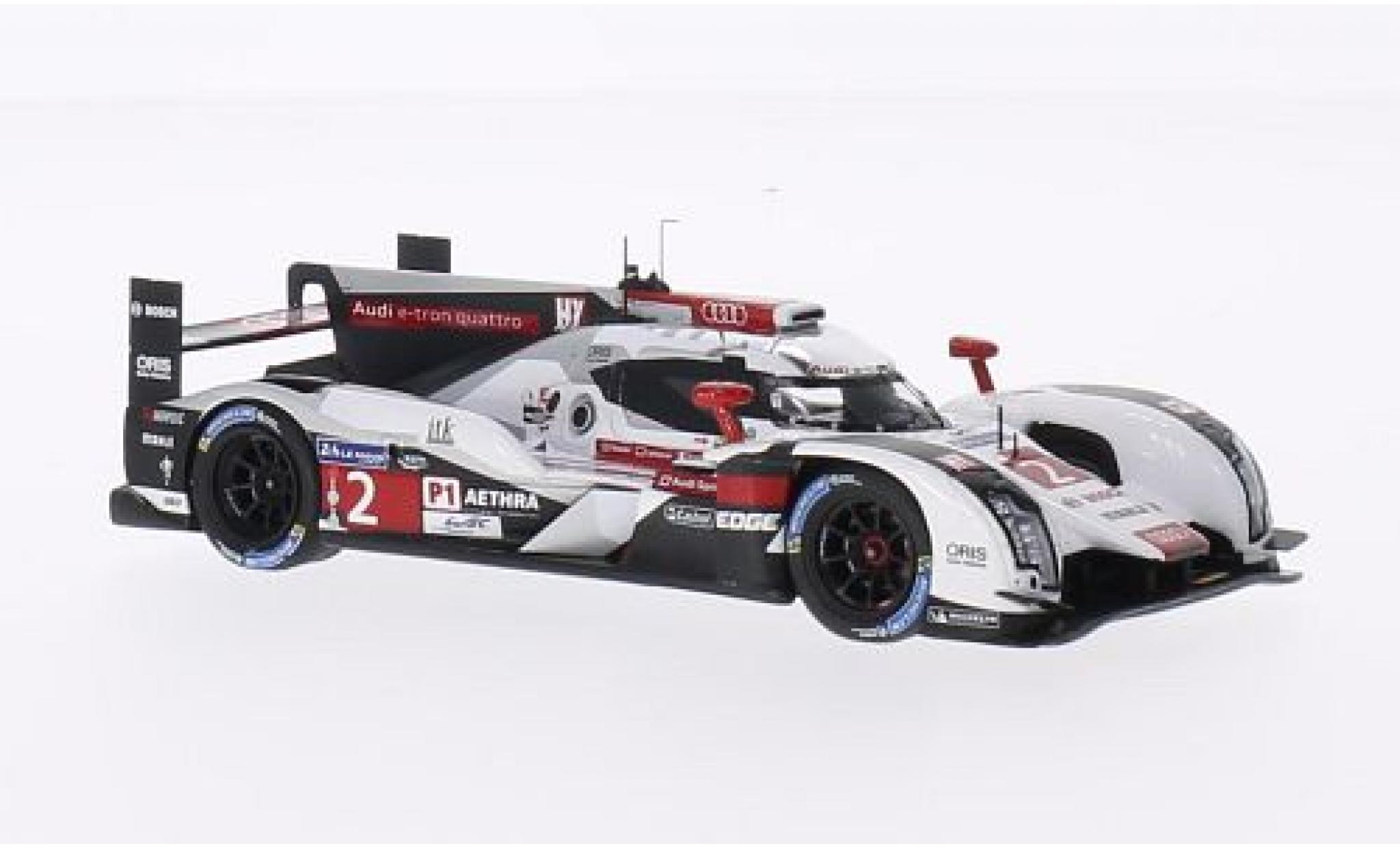 Audi R18 1/43 Spark e-tron quattro No.2 Sport Team Joest 24h Le Mans 2014 A.Lotterer/M.Fässler/B.Treluyer modellino in miniatura