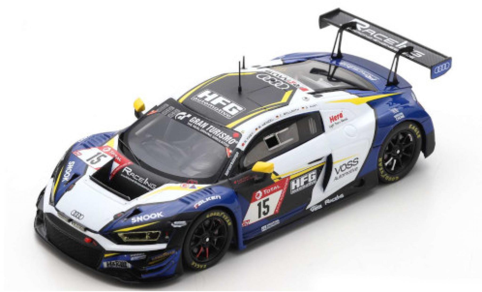 Audi R8 1/43 Spark LMS GT3 No.15 RaceIng - powered by HFG / Racing Engineers 24h Nürburgring 2020 B.Henzel/R.Frey/C.Bollrath/S.Aust modellino in miniatura