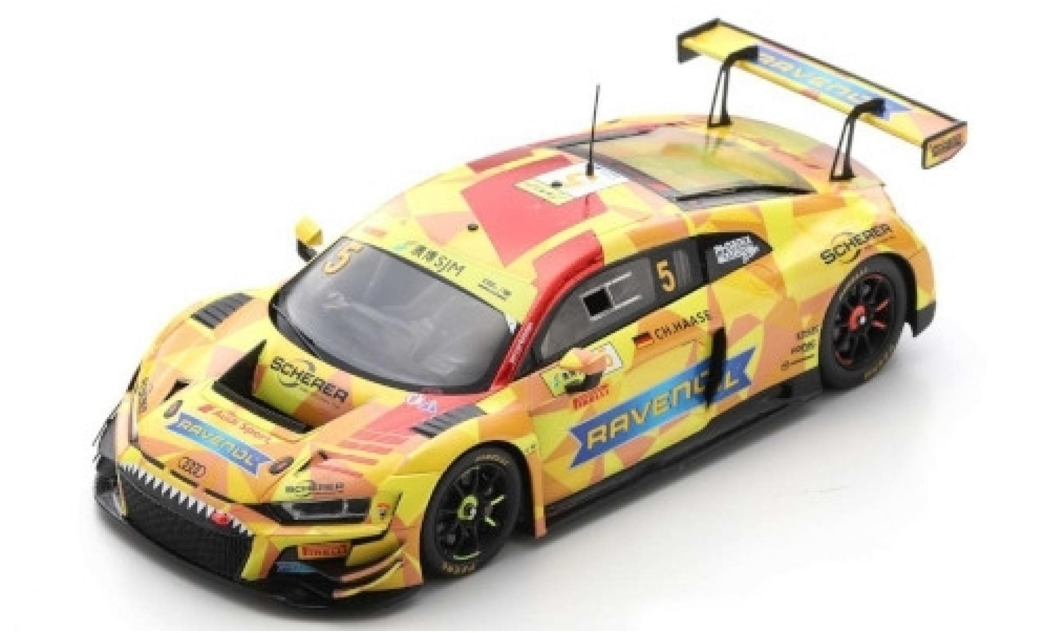 Audi R8 1/43 Spark LMS GT3 No.5 Phoenix Racing Ravenol Fia GT World Cup Macau 2019 C.Haase modellino in miniatura