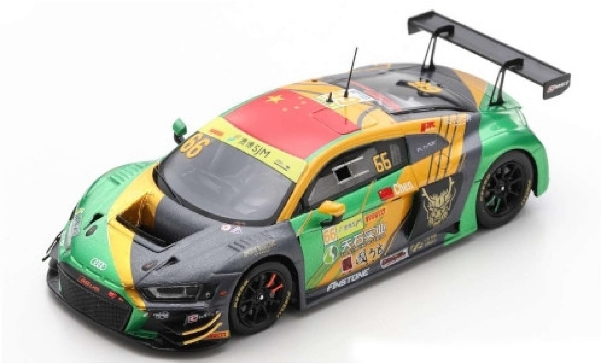 Audi R8 1/43 Spark LMS GT3 No.66 Sport Asia Team TSRT Fia GT World Cup Macau 2019 W.Chen modellino in miniatura