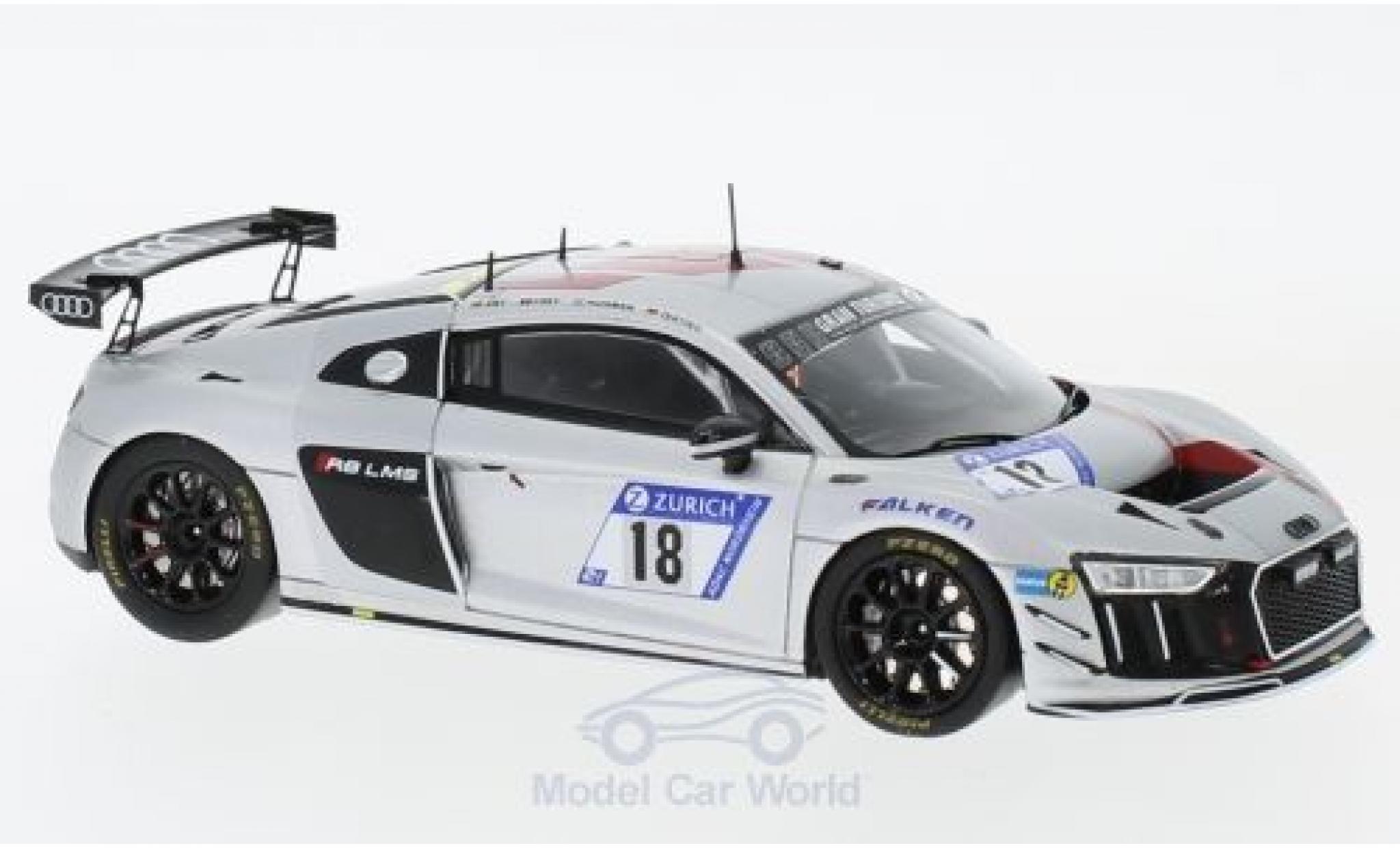 Audi R8 1/43 Spark LMS GT4 No.18 Sport Team Phoenix 24h Nürburgring 2017 C.Abt/R.Frey/P.Huisman/P.Terting modellino in miniatura
