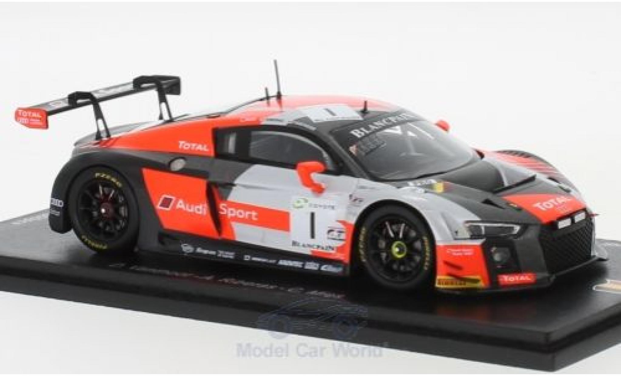 Audi R8 1/43 Spark LMS No.1 Belgian Club Team WRT 24h Spa 2018 D.Vanthoor/A.Riberas/C.Mies modellino in miniatura