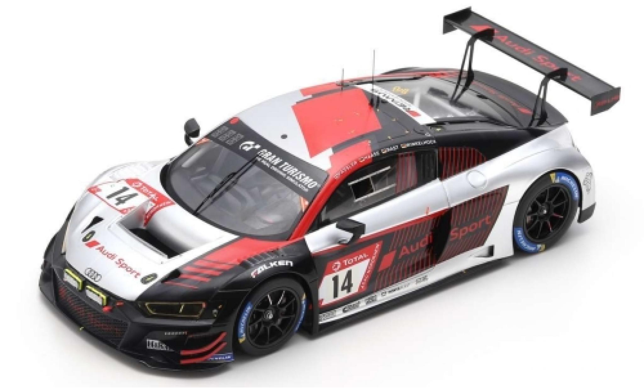 Audi R8 1/18 Spark LMS No.14 Sport Team Car Collection 24h Nürburgring 2019 M.Winkelhock/C.Haase/M.Fässler/R.Rast modellino in miniatura