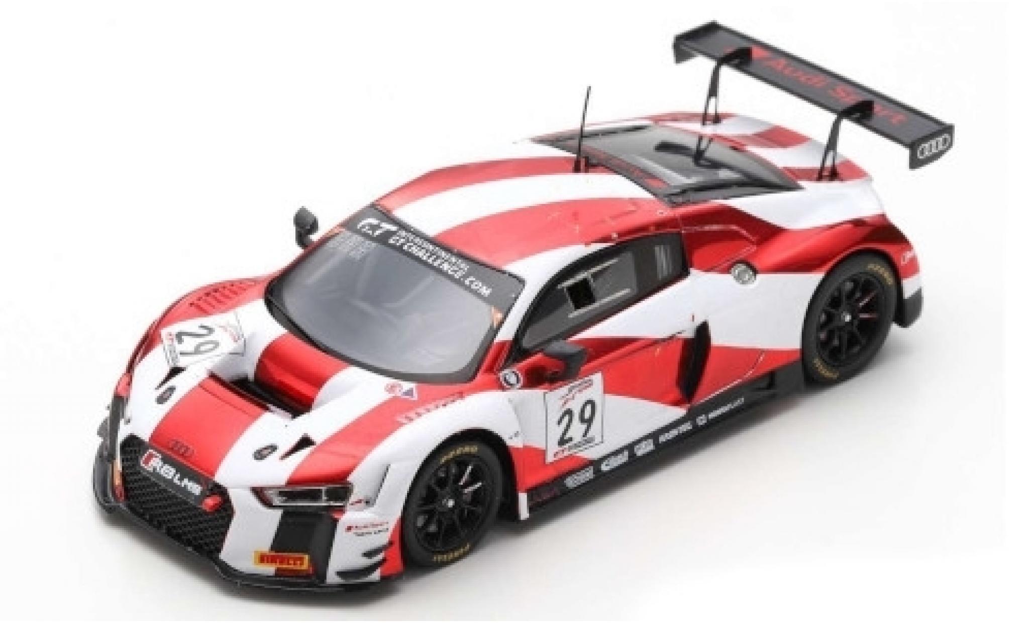 Audi R8 1/43 Spark LMS No.29 Sport Team Land 8h Kalifornien 2018 C.Mies/C.Haase/K.van le Linde modellino in miniatura