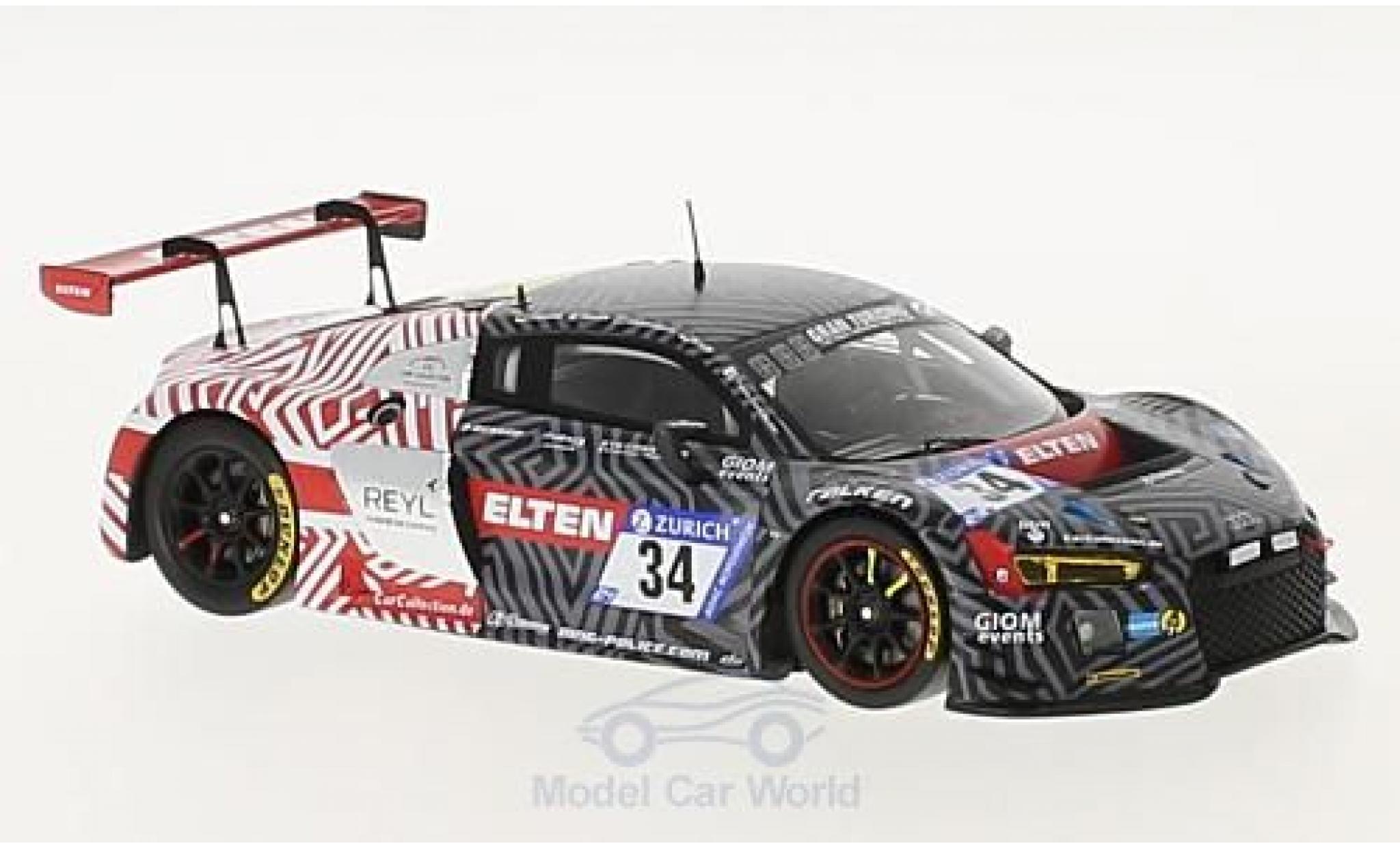 Audi R8 1/43 Spark LMS No.34 Car Collection Motorsport 24h Nürburgring 2017 R.Saurenmann/L.Rocco/K.Koch/J-E.Slooten modellino in miniatura