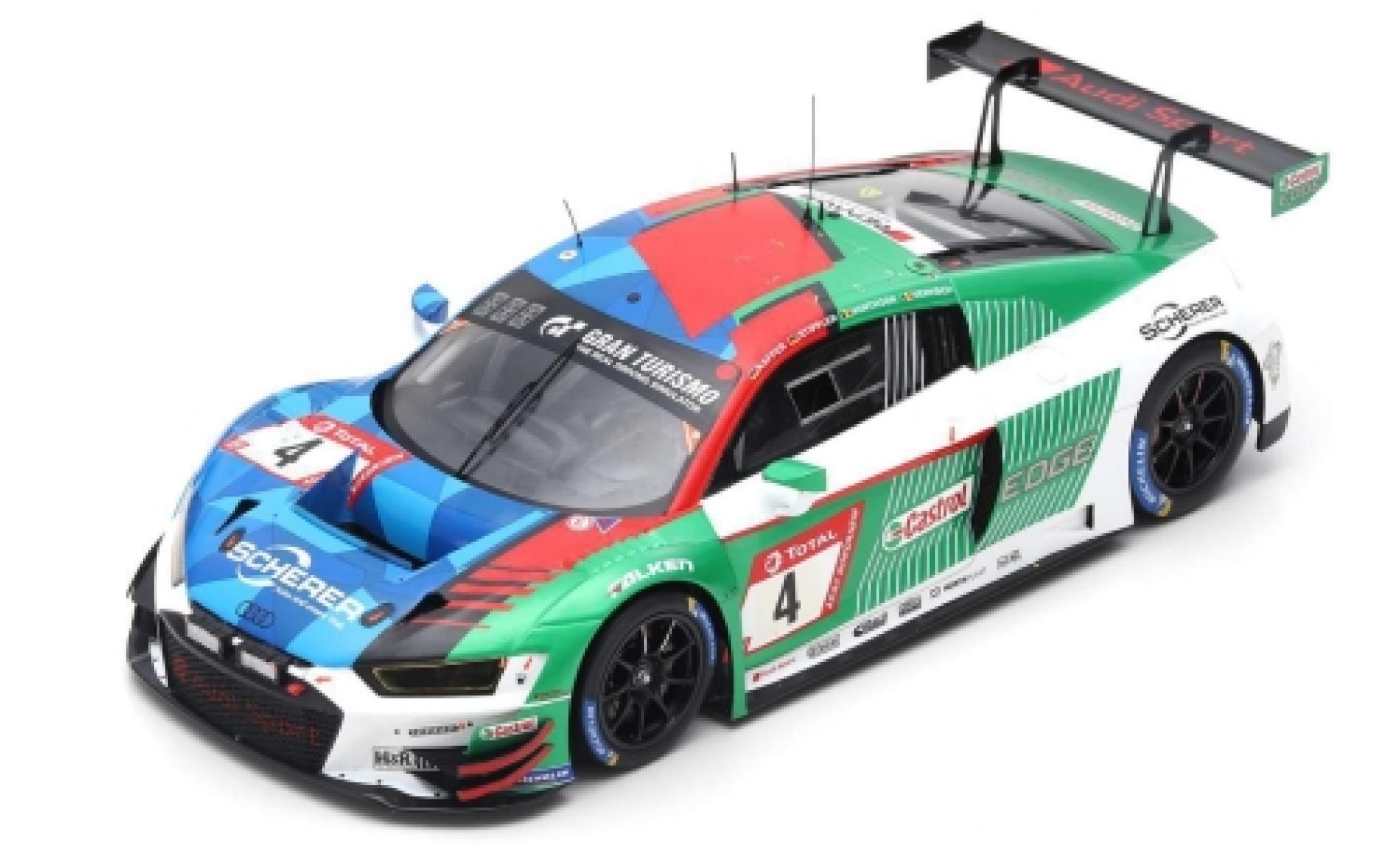 Audi R8 1/43 Spark LMS No.4 Sport Team Phoenix 24h Nürburgring 2019 P.Kaffer/F.Stippler/F.Vervisch/D.Vanthoor modellino in miniatura