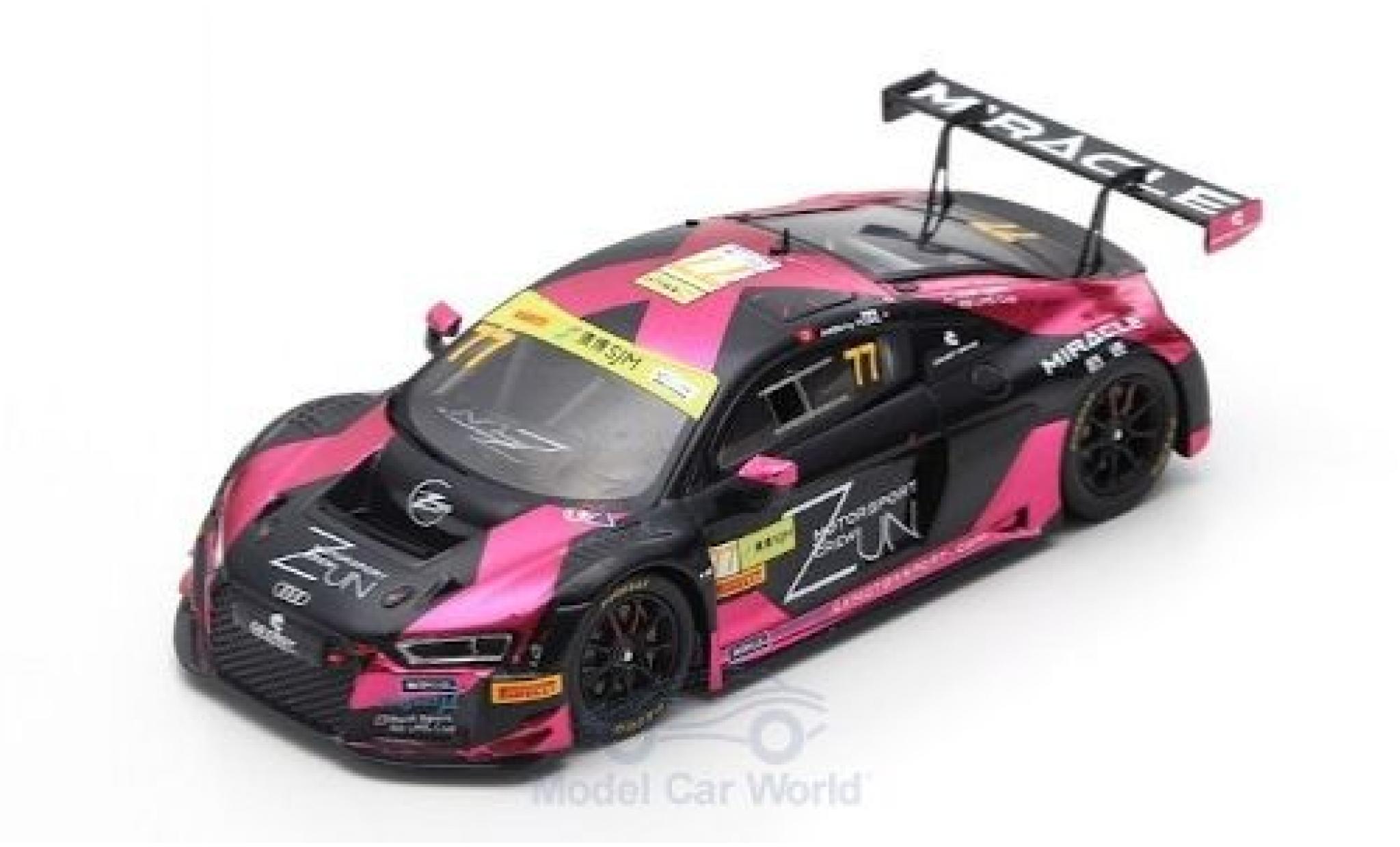 Audi R8 1/43 Spark LMS No.77 Zun Motorsport Crew Fia GT World Cup Macau 2018 A.Fong modellino in miniatura