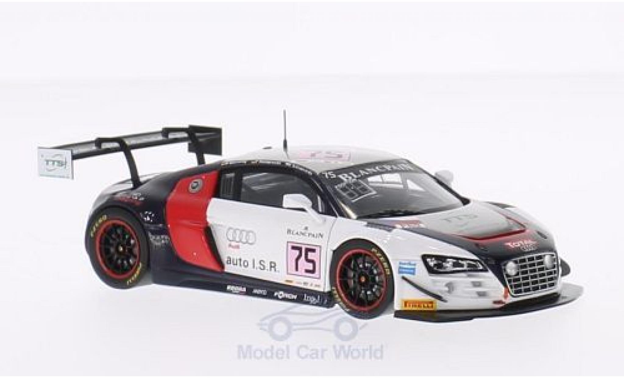 Audi R8 1/43 Spark LMS Ultra No.75 ISR 24h Spa 2014 M.Basseng/F.Hamprecht/F.Salaquarda modellino in miniatura
