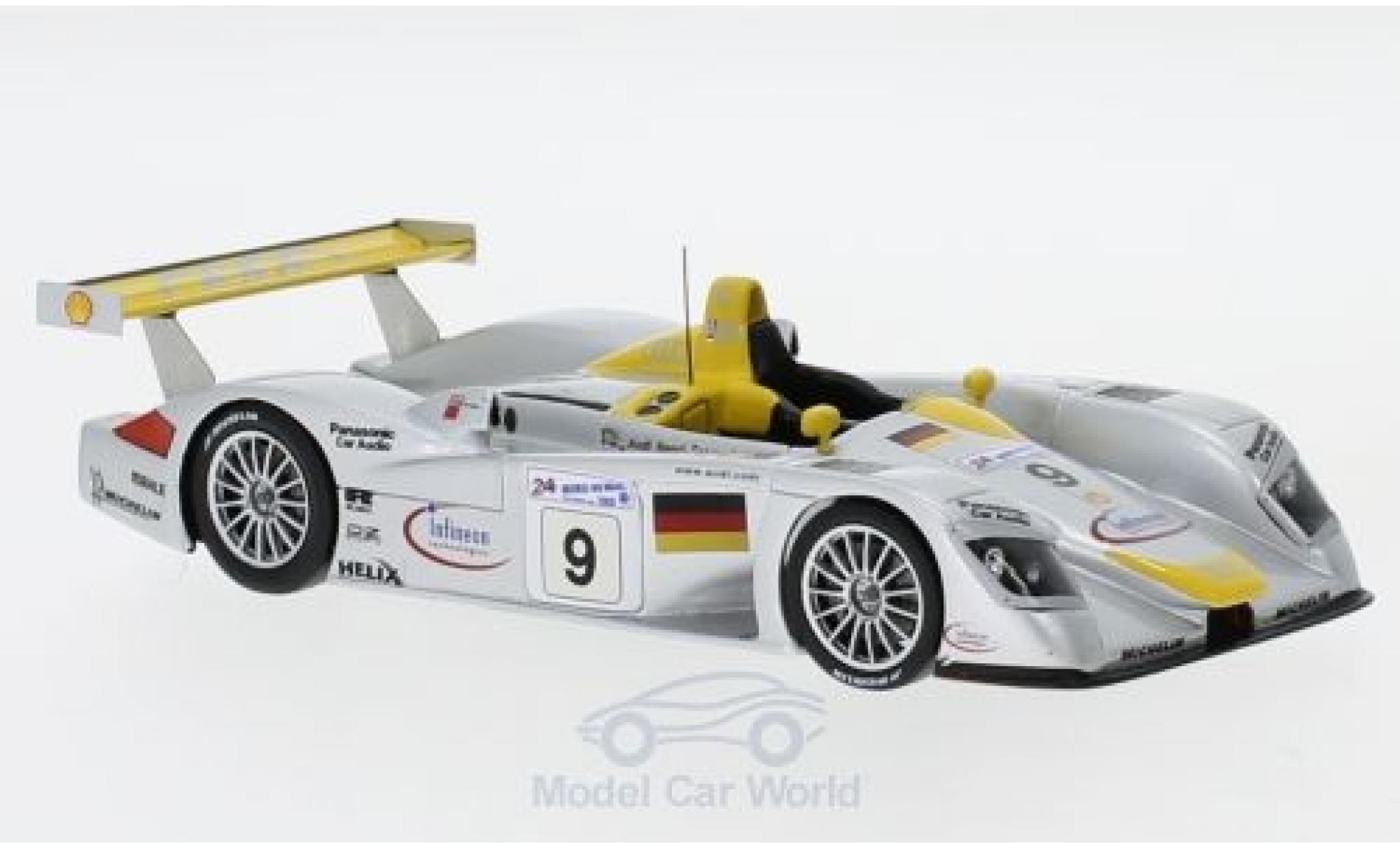 Audi R8 1/43 Spark No.9 24h Le Mans 2000 S.Ortelli/A.McNish/L.Aiello modellino in miniatura