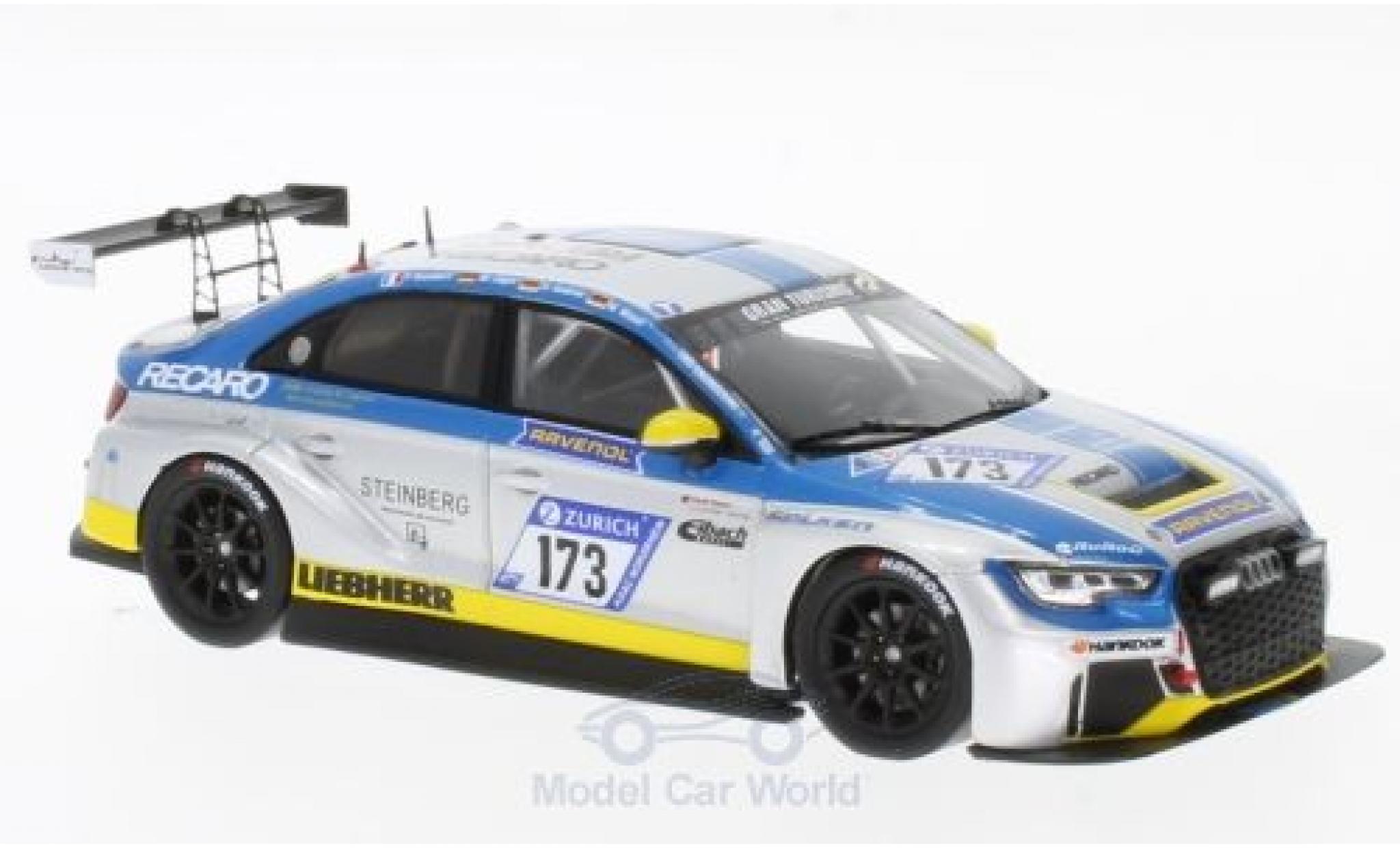 Audi RS3 1/43 Spark LMS DSG No.173 LMS Engineering 24h Nürburgring 2017 U.Andree/M.Jäger/M.Wasel/P.Humbert modellino in miniatura