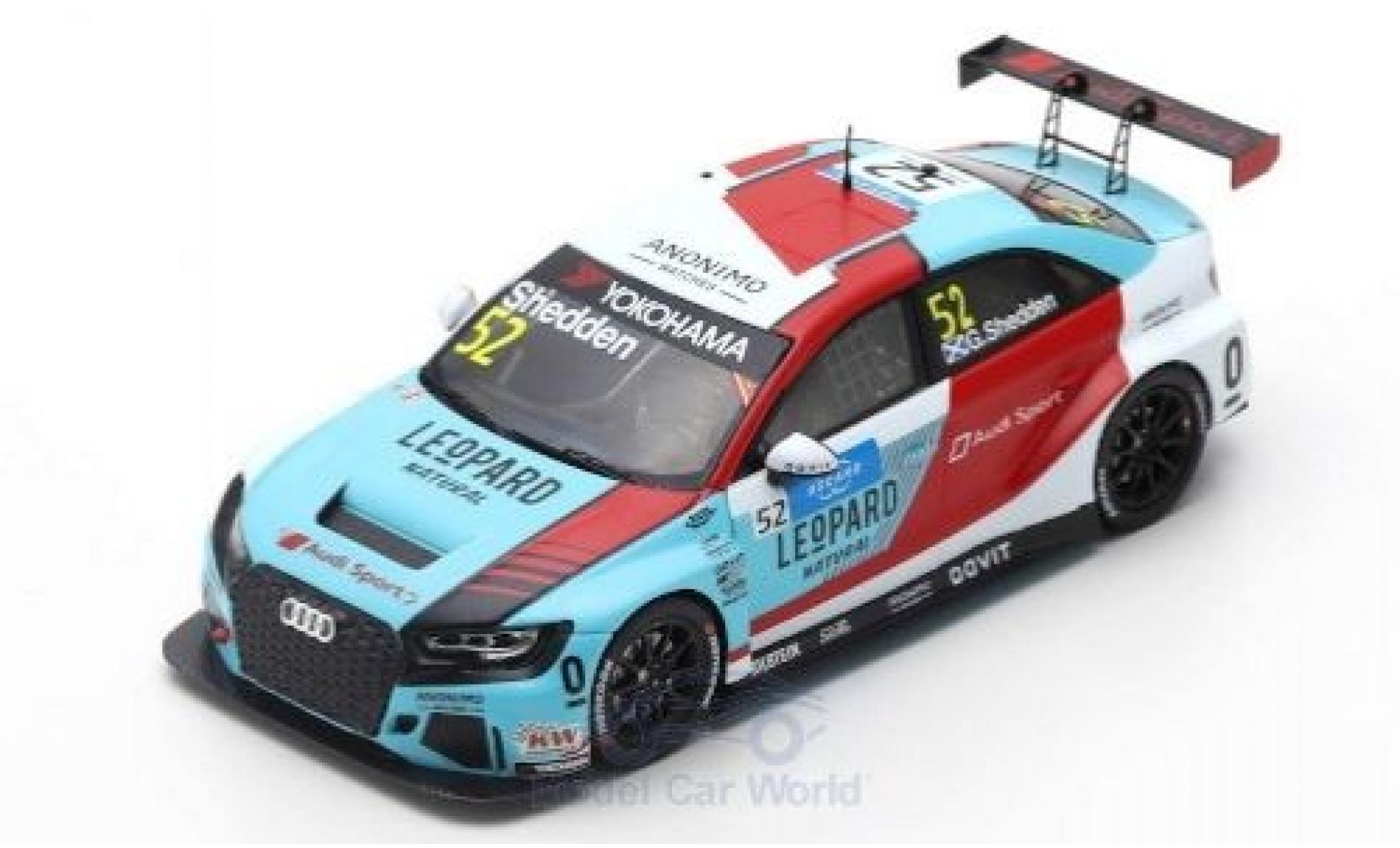 Audi RS3 1/43 Spark LMS No.69 Leopard Racing Team Sport WTCR Marrakesh 2019 J-K.Vernay modellino in miniatura