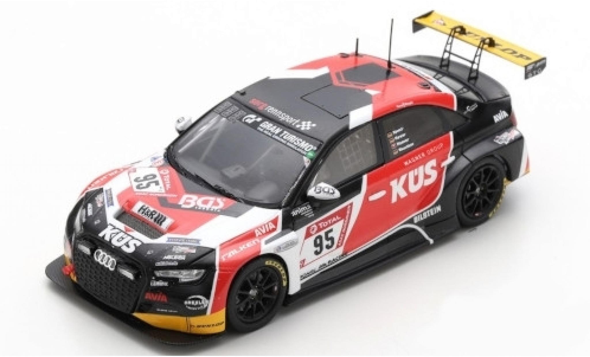 Audi RS3 1/43 Spark No.95 Team Avia Sorg Rennsport 24h Nürburgring 2019 P.Haener/C.Hewer/R.Speich/R.Waschkau modellino in miniatura