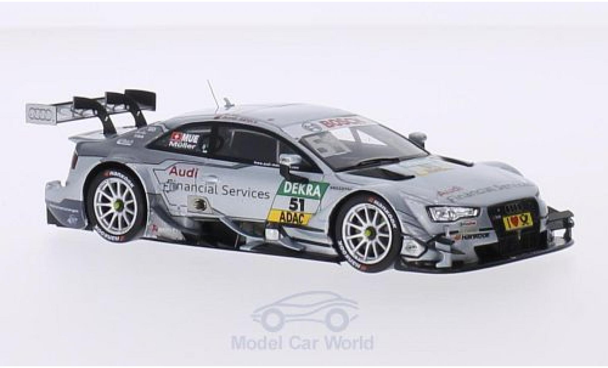 Audi RS5 DTM 1/43 Spark DTM No.51 Sport Team Rosberg Financial Services DTM 2015 N.Müller modellino in miniatura