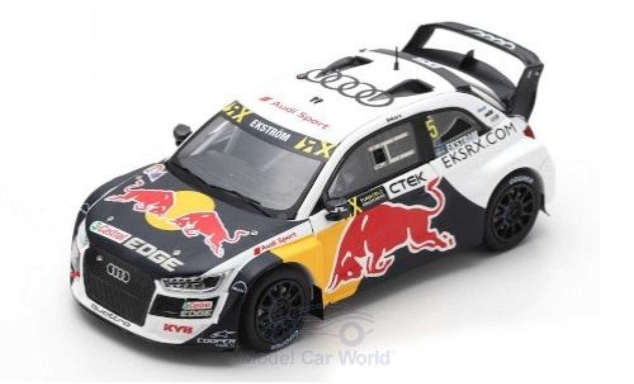 Audi S1 1/43 Spark EKS RX quattro No.5 Team EKS Red Bull World RX Spanien 2018 M.Ekström modellino in miniatura