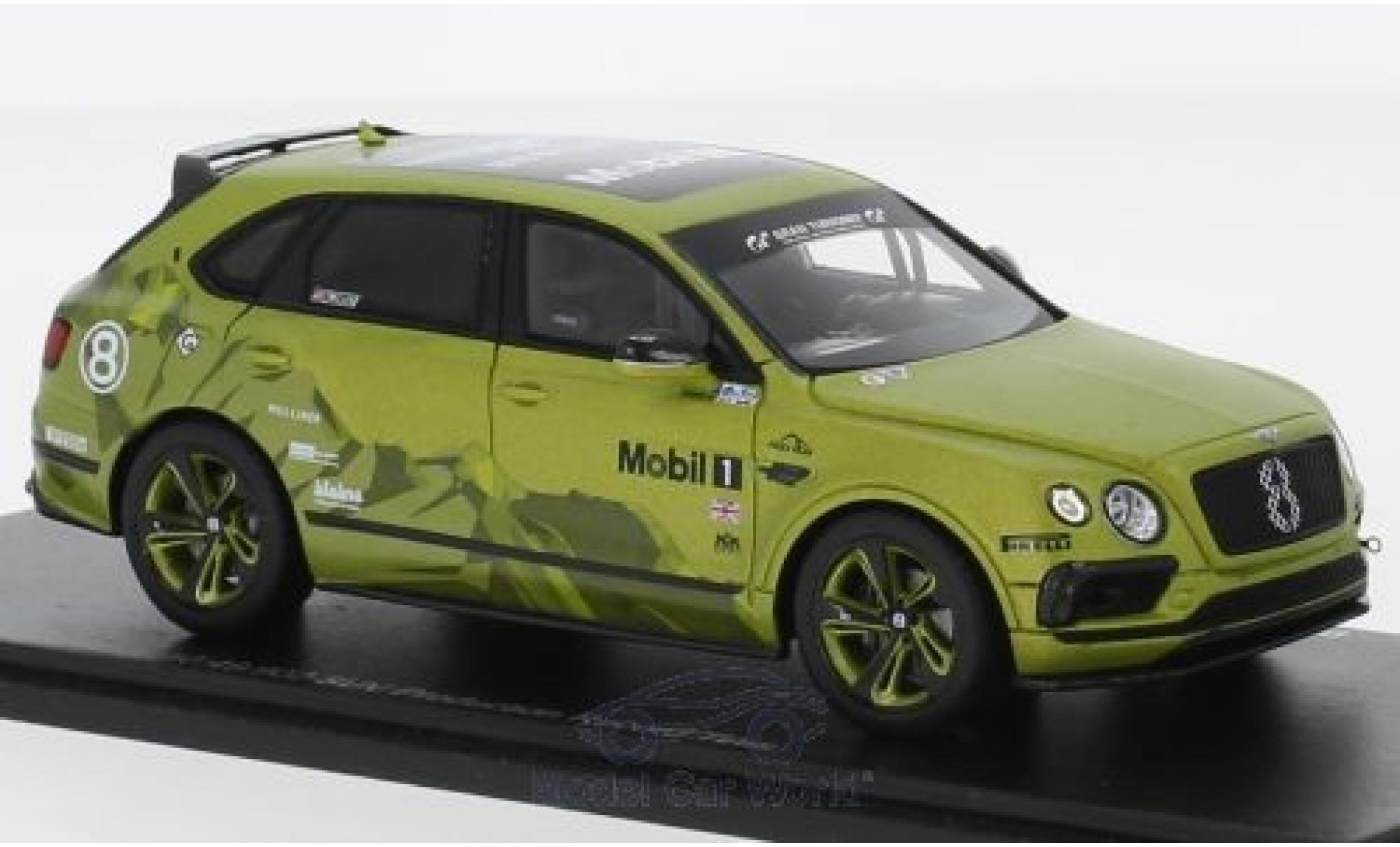Bentley Bentayga 1/43 Spark No.8 Pikes Peak Hill Climb 2018 SUV Production Record Time 10:49.902 R.Millen/C.Facetti modellino in miniatura