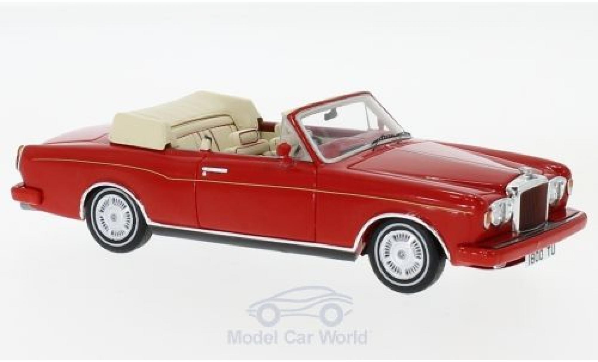 Bentley Continental T 1/43 Spark Convertibile rosso RHD 1984 modellino in miniatura