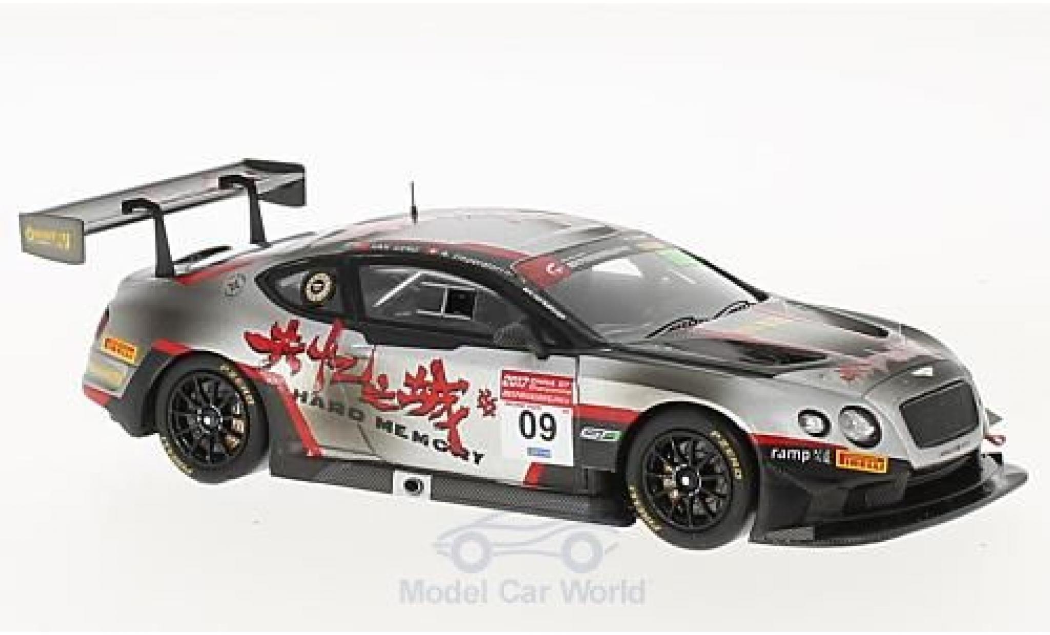 Bentley Continental T 1/43 Spark GT3 No.9 Hard Memory Team Absolute GT Championship China 2017 P.Geng/A.Imperatori modellino in miniatura