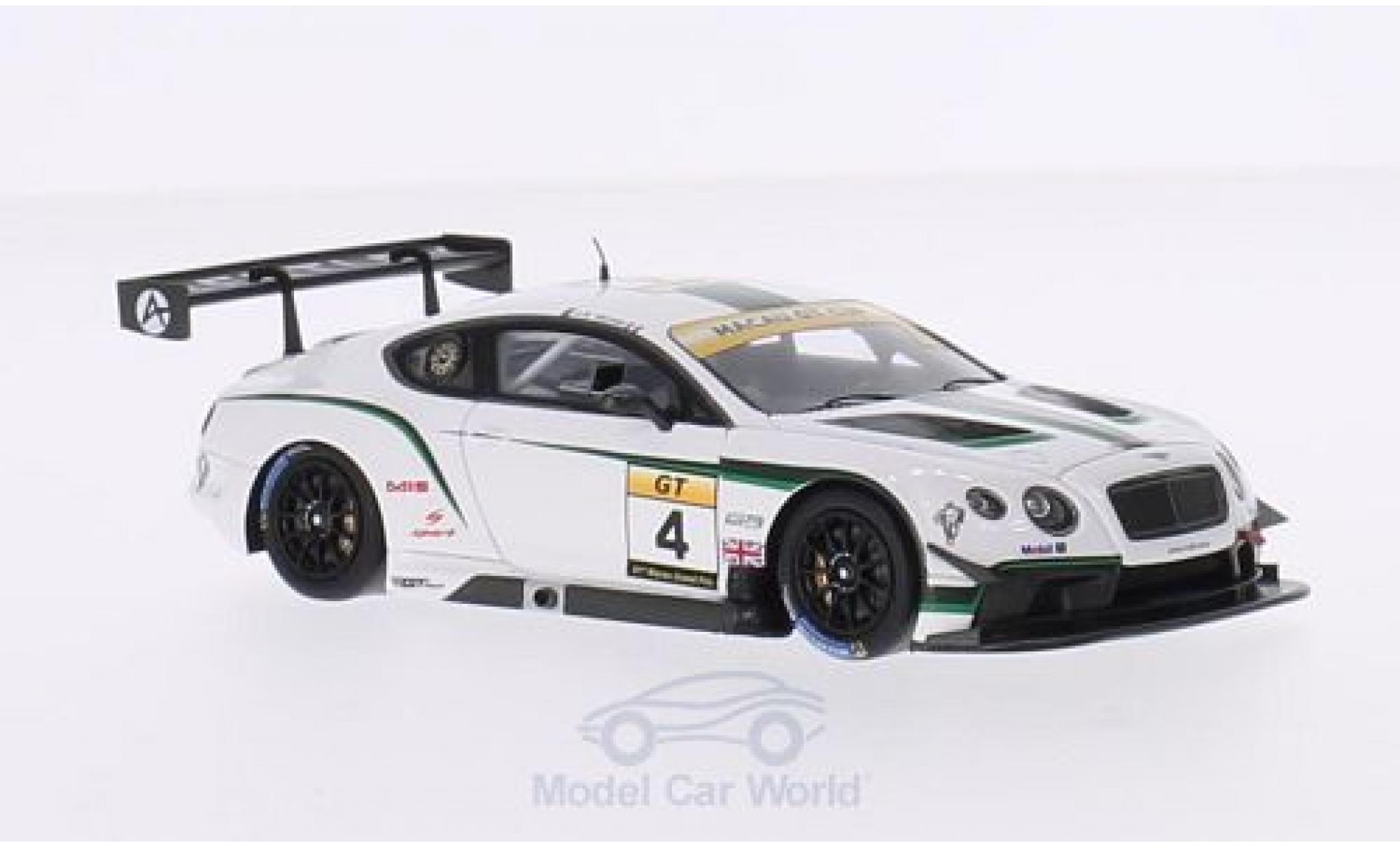 Bentley Continental T 1/43 Spark GT3 RHD No.4 Absolute Racing GT Cup GP Macau 2014 J-K.Vernay modellino in miniatura