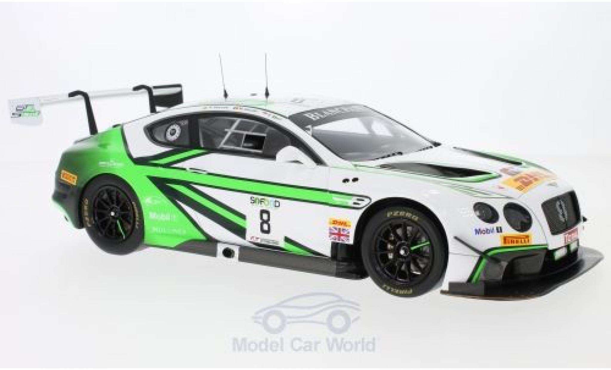 Bentley Continental T 1/43 Spark GT3 RHD No.8 Team M-Sport 24h Spa 2017 M.Soulet/V.Abril/A.Soucek modellino in miniatura