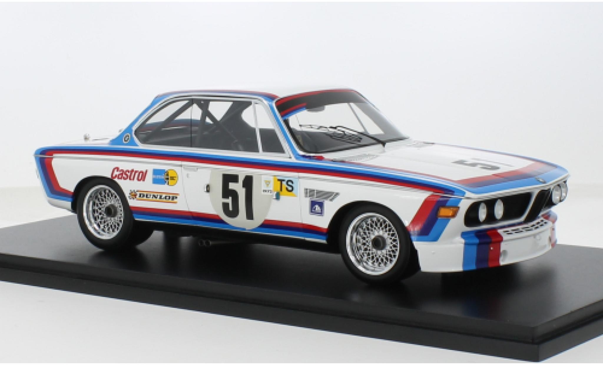 Bmw 3.0 1/18 Spark CSL No.51 Motorsport 24h Le Mans 1973 1:18 modellino in miniatura