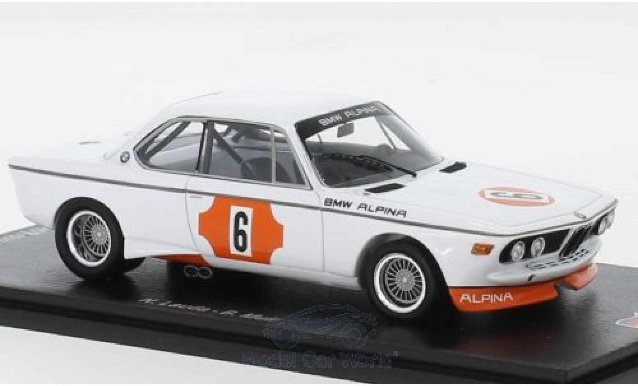Bmw 3.0 1/43 Spark CSL No.6 4h Monza 1973 N.Lauda/B.Muir modellino in miniatura