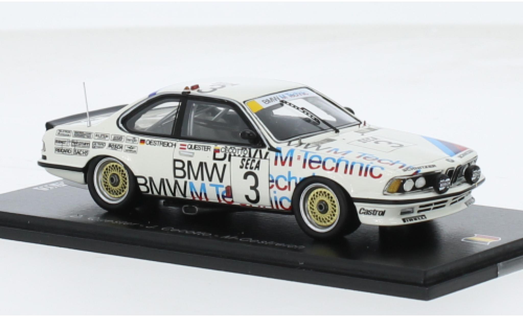 Bmw 635 1/43 Spark CSi No.3 24h Spa 1985 1:43 modellino in miniatura