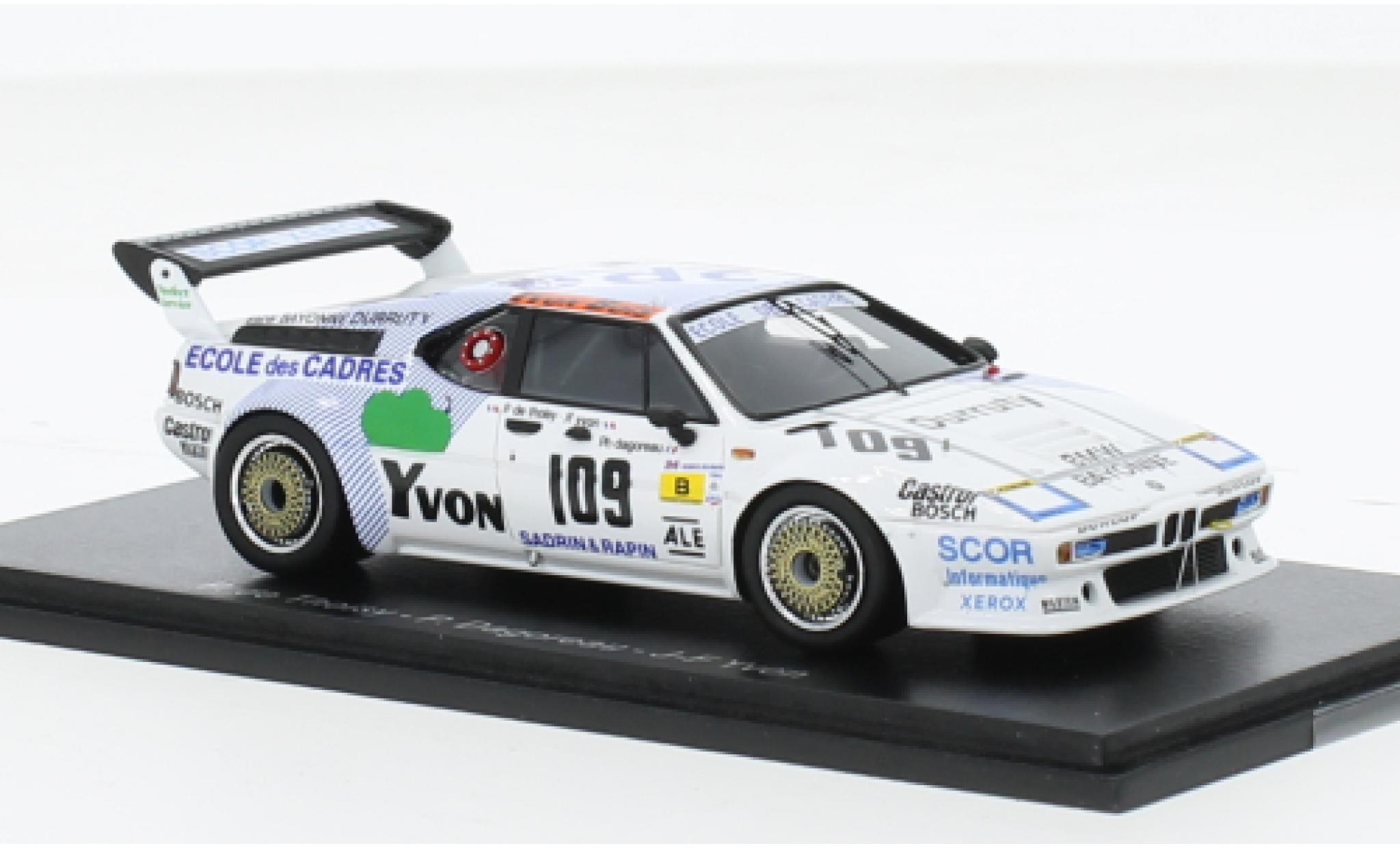 Bmw M1 1/43 Spark No.109 24h Le Mans 1984 1:43 modellino in miniatura