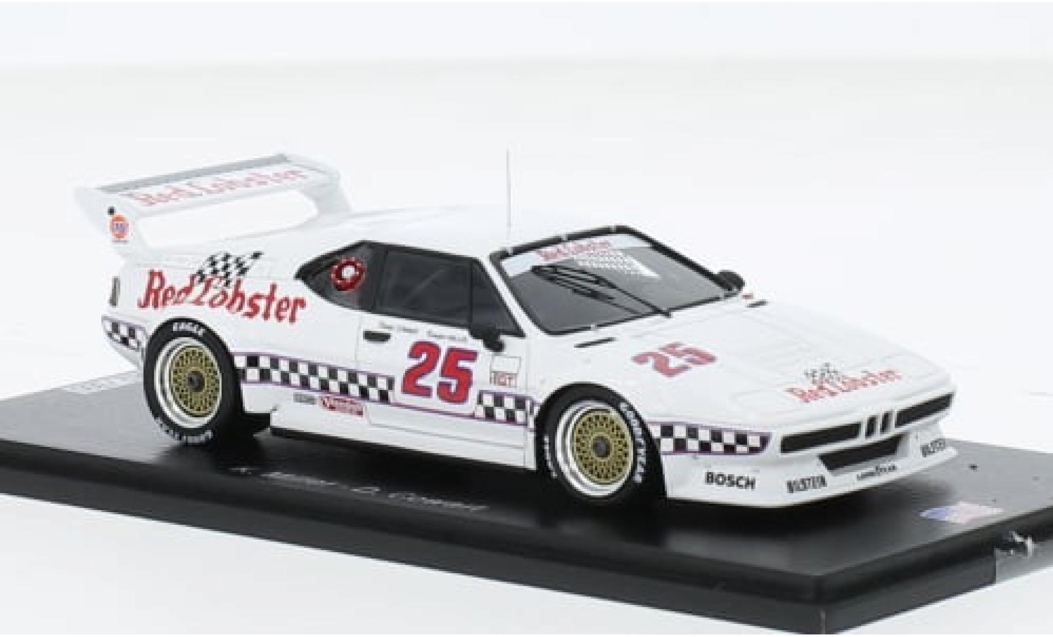 Bmw M1 1/43 Spark No.25 Red Lobster IMSA GTO 1981 1:43 modellino in miniatura