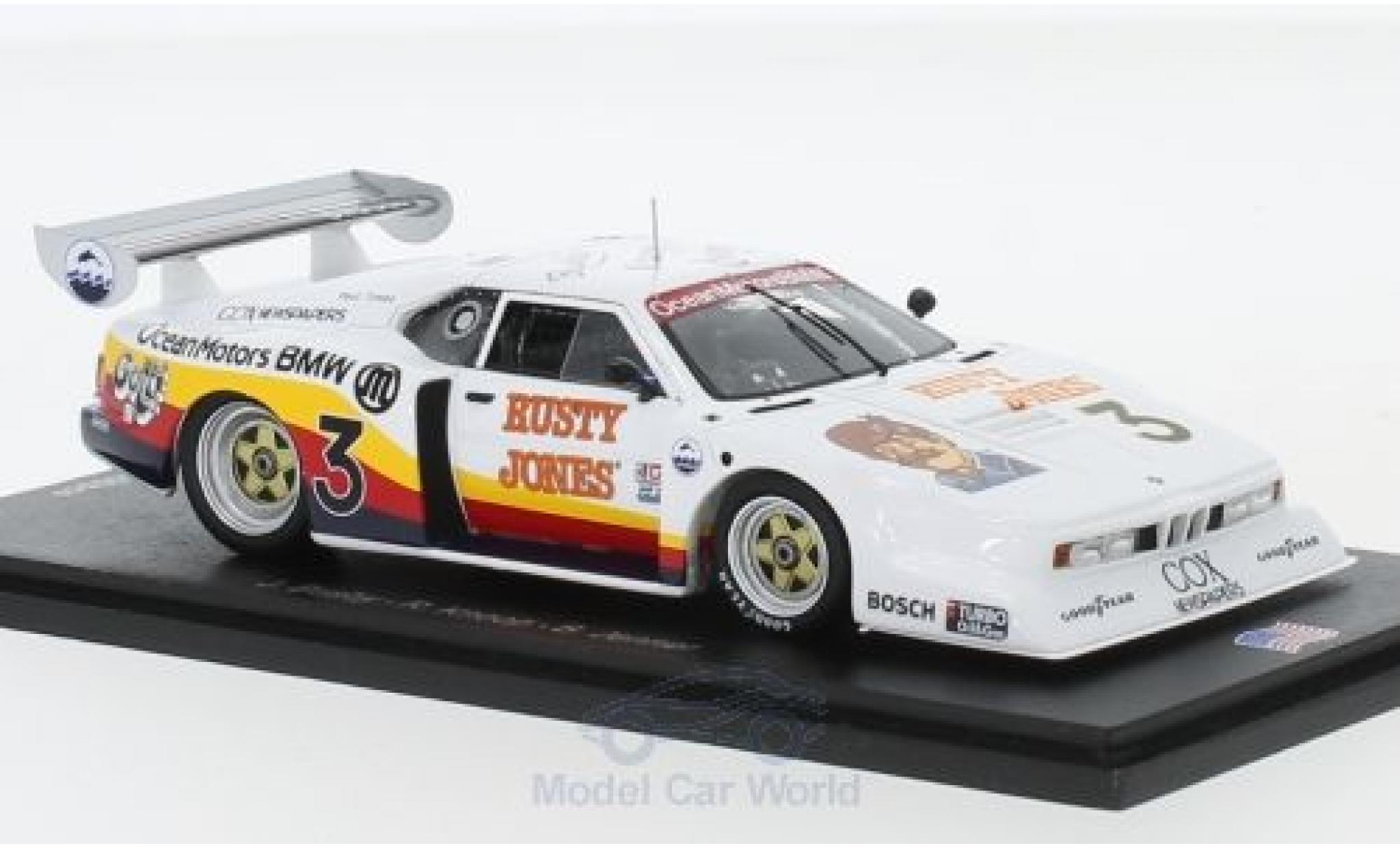 Bmw M1 1/43 Spark No.3 Ocean Motors 24h Daytona 1980 J.Busby/B.Jenner/R.Knoop modellino in miniatura