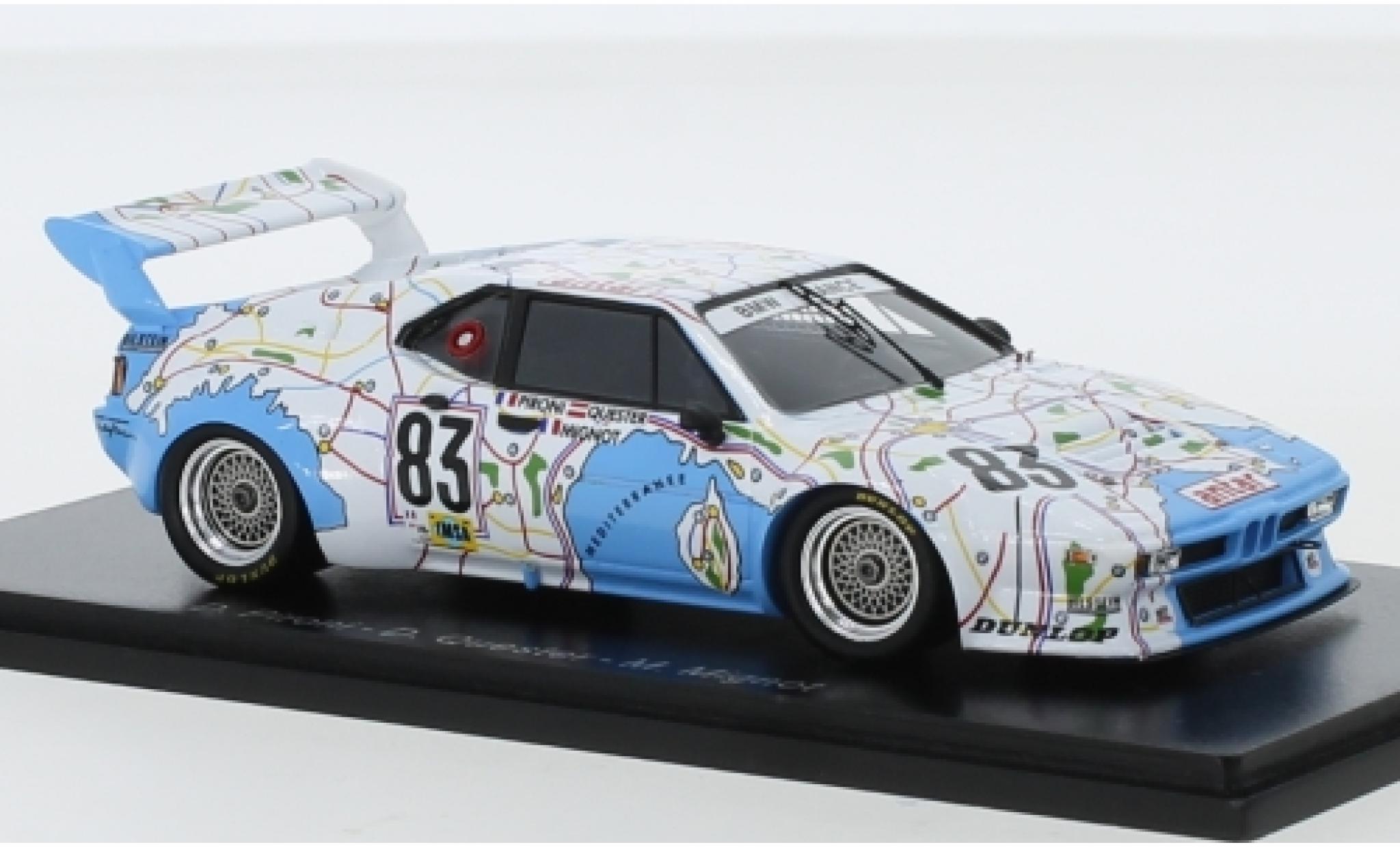 Bmw M1 1/43 Spark No.83 France Antar 24h Le Mans 1980 D.Pironi/D.Quester/M.Mignot modellino in miniatura