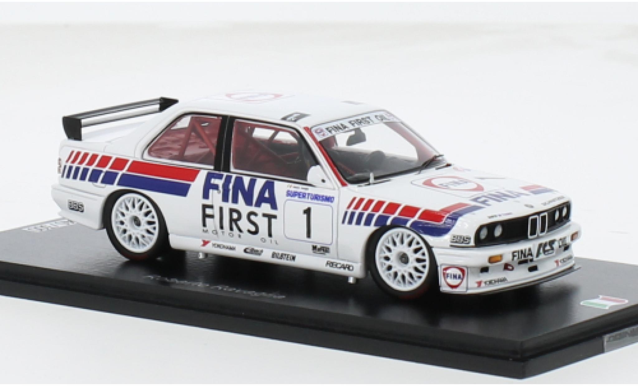 Bmw M3 1/43 Spark (E30) No.1 Fina Superturismo Monza 1992 1:43 modellino in miniatura