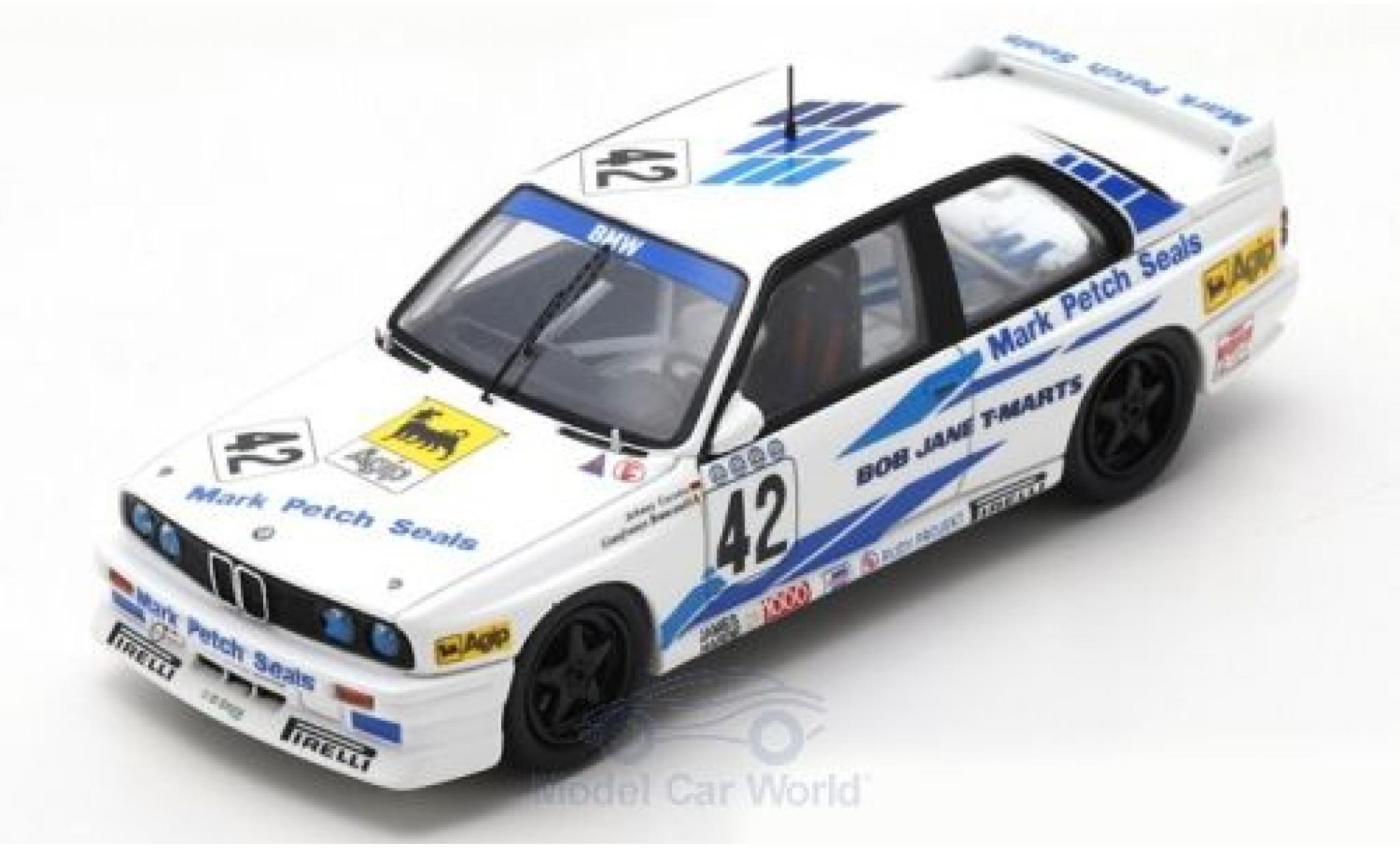 Bmw M3 1/43 Spark (E30) No.42 WTCC Bathurst 1987 J.Cecotto/G.Brancatelli modellino in miniatura