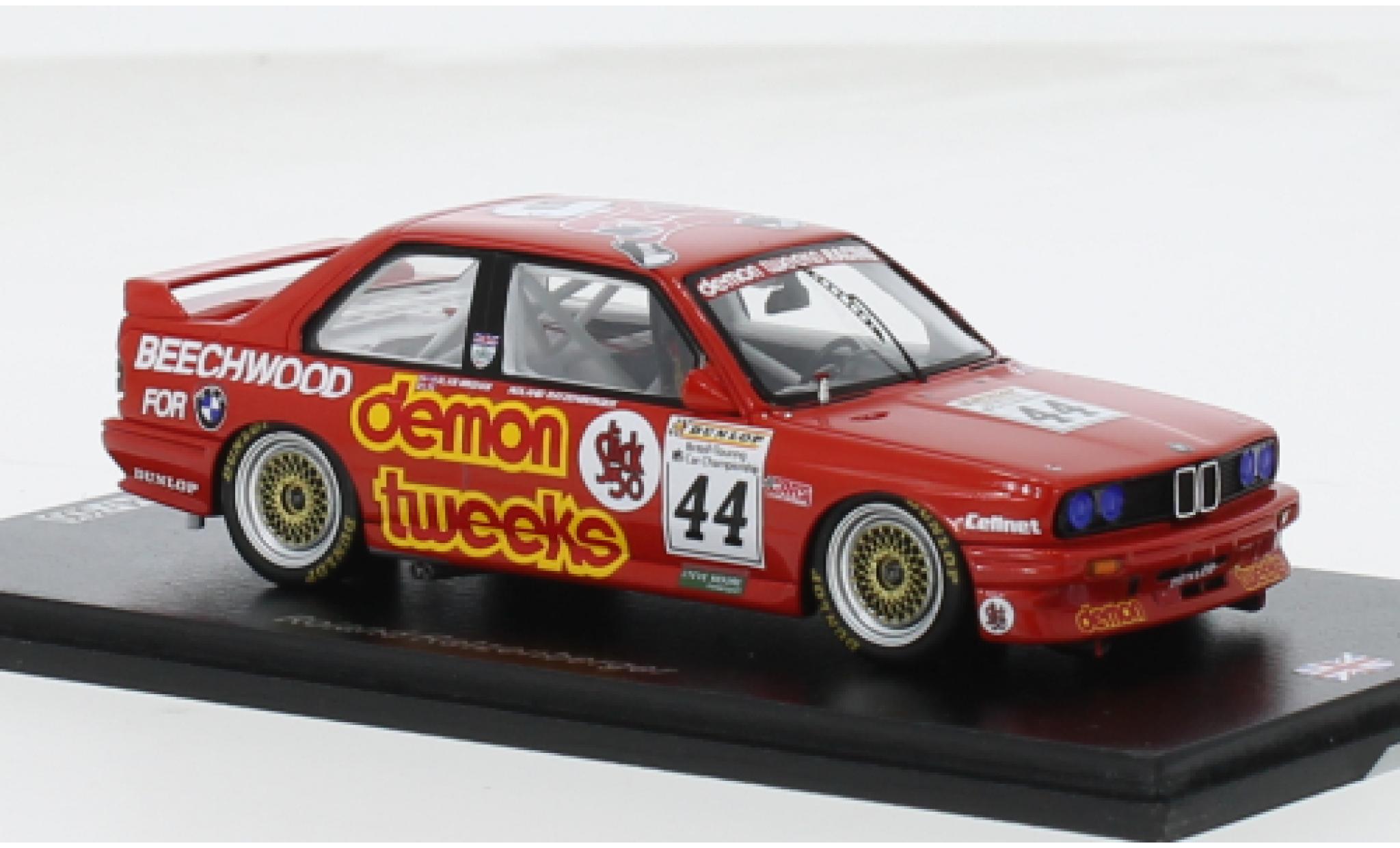 Bmw M3 1/43 Spark (E30) No.44 Demon Tweeks BTCC Thruxton 1988 1:43 modellino in miniatura
