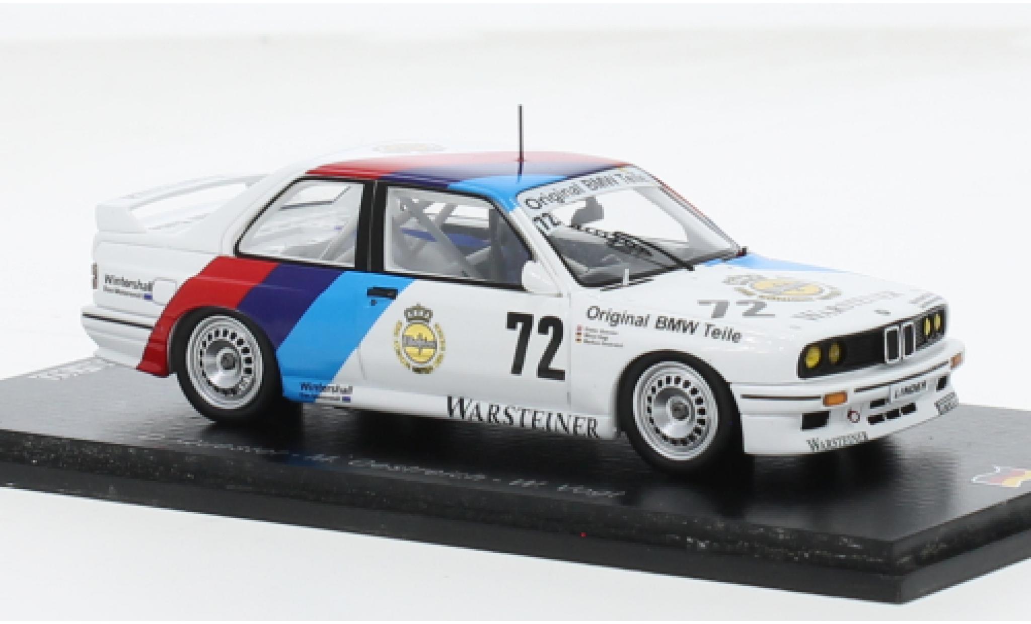 Bmw M3 1/43 Spark (E30) No.72 24h Nürburgring 1987 1:43 modellino in miniatura