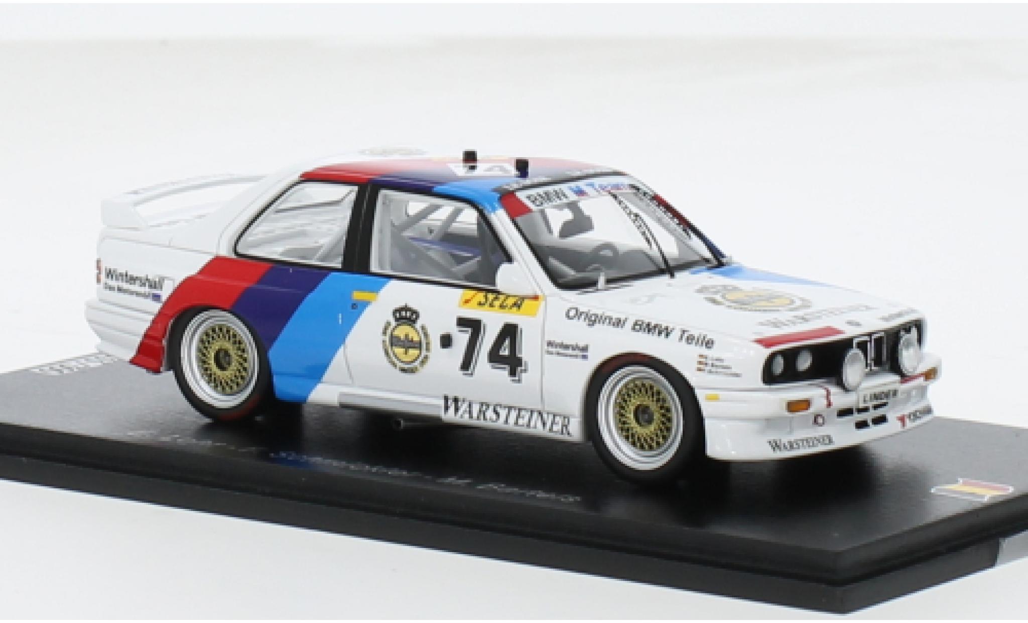 Bmw M3 1/43 Spark (E30) No.74 24h Spa 1988 1:43 modellino in miniatura
