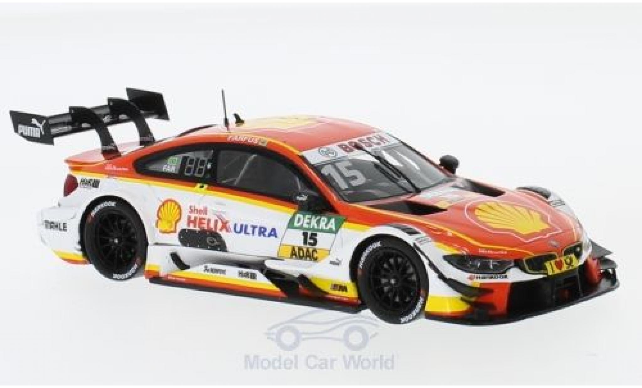 Bmw M4 1/43 Spark DTM No.15 Team RMG S DTM Hockenheim 2017 A.Farfus modellino in miniatura