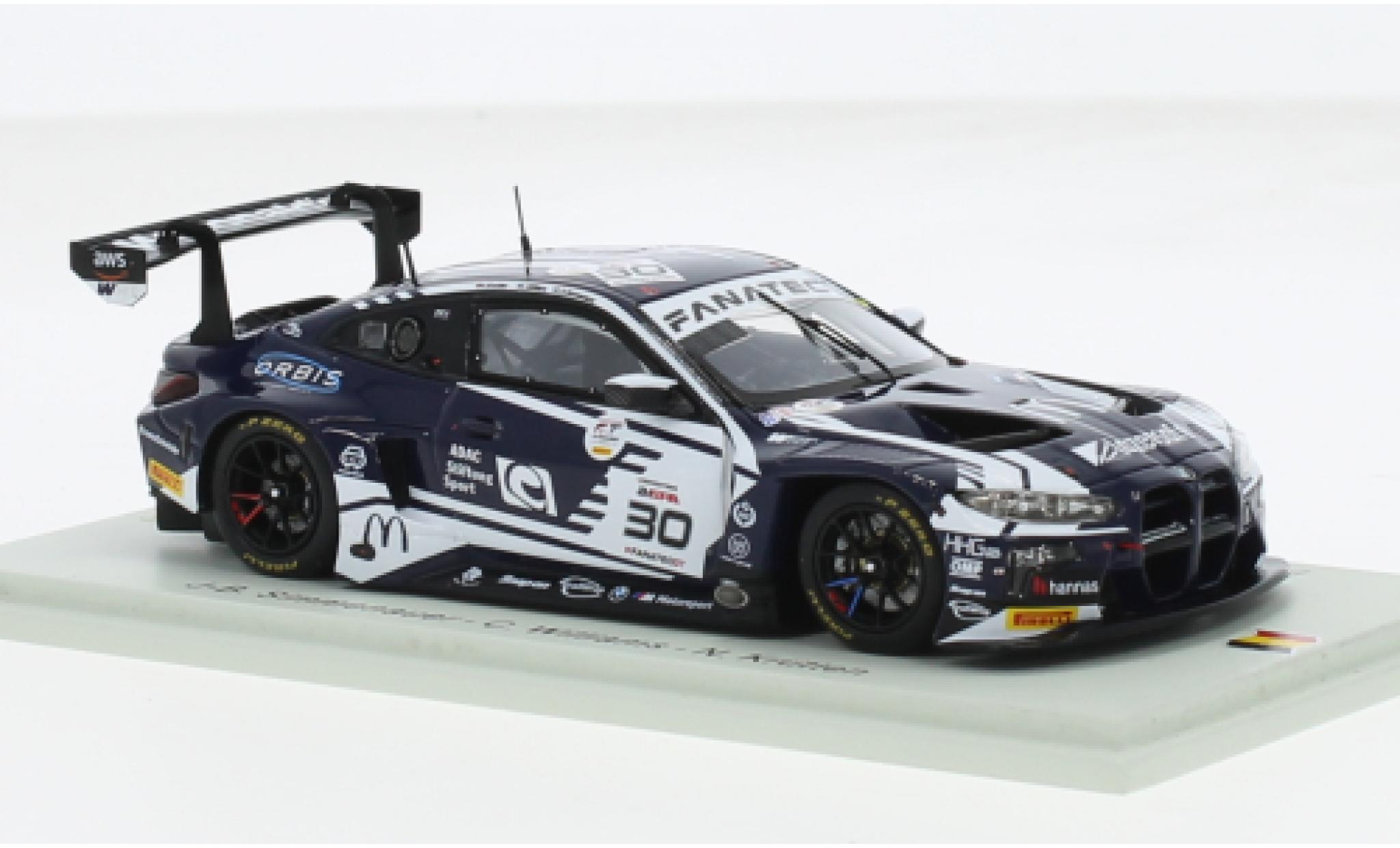Bmw M4 1/43 Spark GT3 No.30 Team WRT 24h Spa 2023 1:43 modellino in miniatura