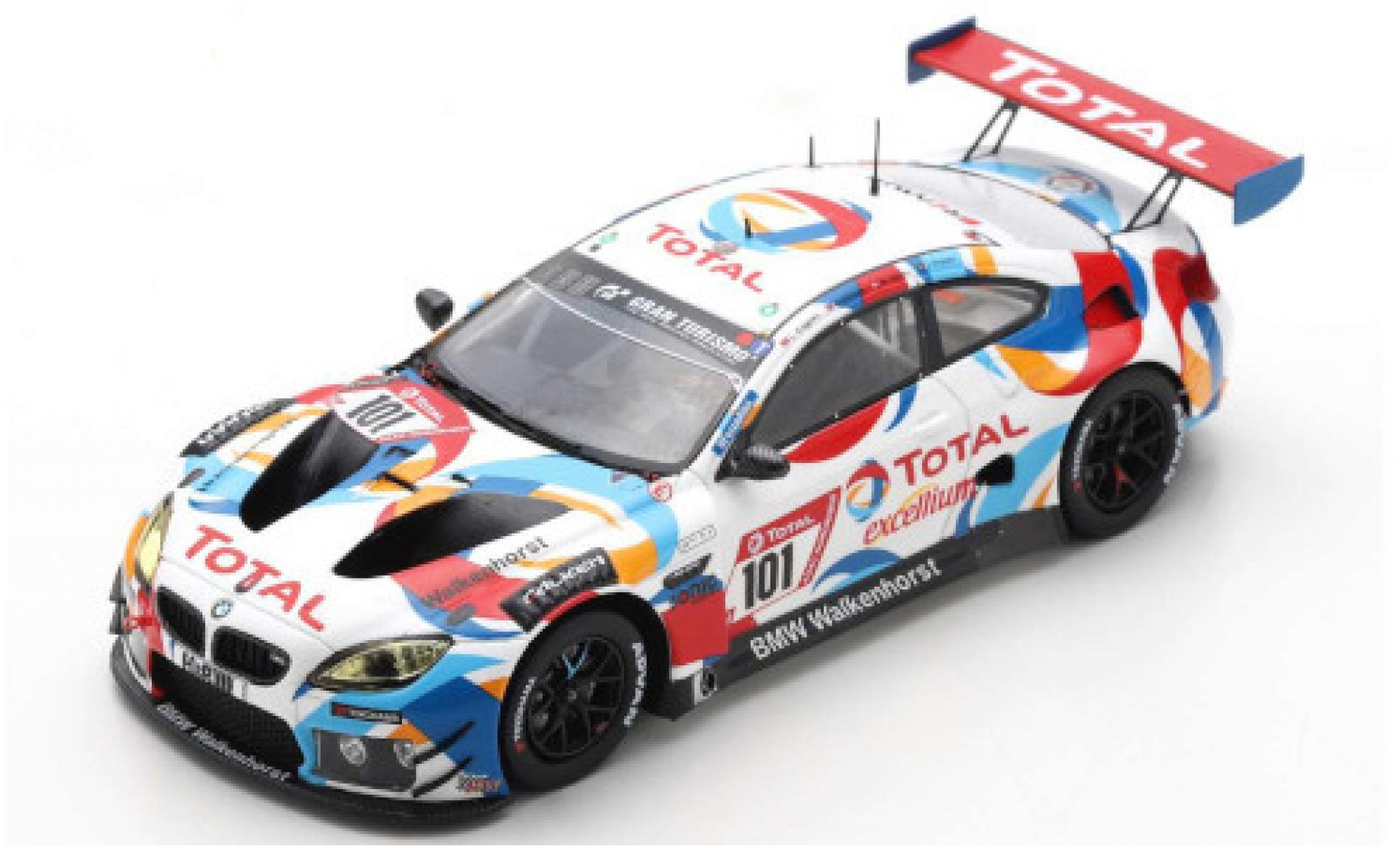Bmw M6 1/43 Spark GT3 No.101 Walkenhorst Motorsports Total 24h Nürburgring 2020 C.Krognes/D.Pittard/M.Jensen/J.Pepper modellino in miniatura