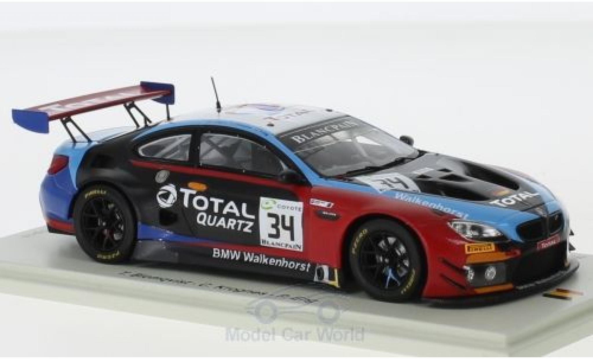 Bmw M6 1/18 Spark GT3 No.34 Walkenhorst Motorsport 24h Spa 2018 T.Blomqvist/C.Krognes/P.Eng modellino in miniatura