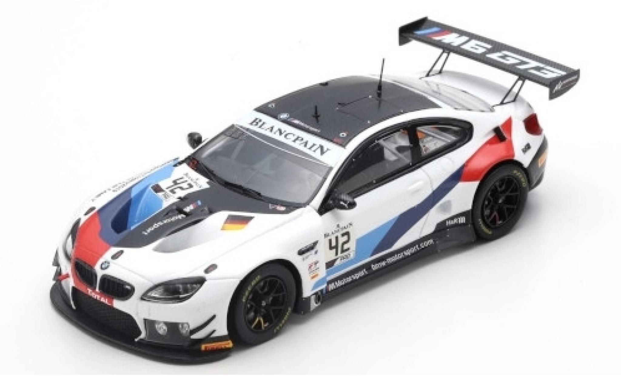 Bmw M6 1/43 Spark GT3 No.42 Team Schnitzer 24h Spa 2019 M.Tomczyk/J.Edwards/A.Farfus modellino in miniatura
