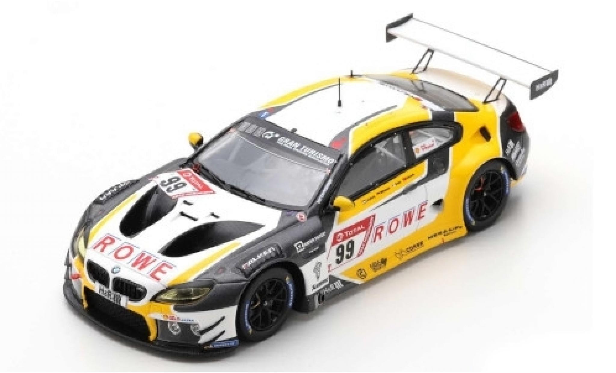 Bmw M6 1/43 Spark GT3 No.99 ROWE Racing 24h Nürburgring 2019 N.Catsburg/M.Wittmann/J.Krohn/J.Edwards modellino in miniatura