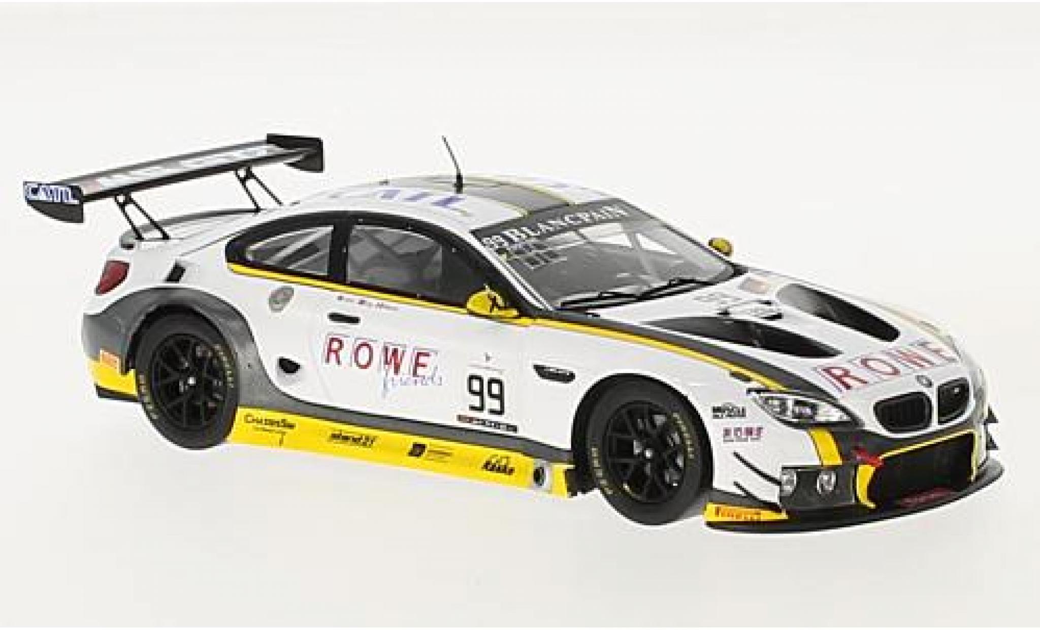 Bmw M6 1/43 Spark GT3 No.99 Rowe Racing 24h Spa 2016 A.Sims/P.Eng/M.Martin modellino in miniatura