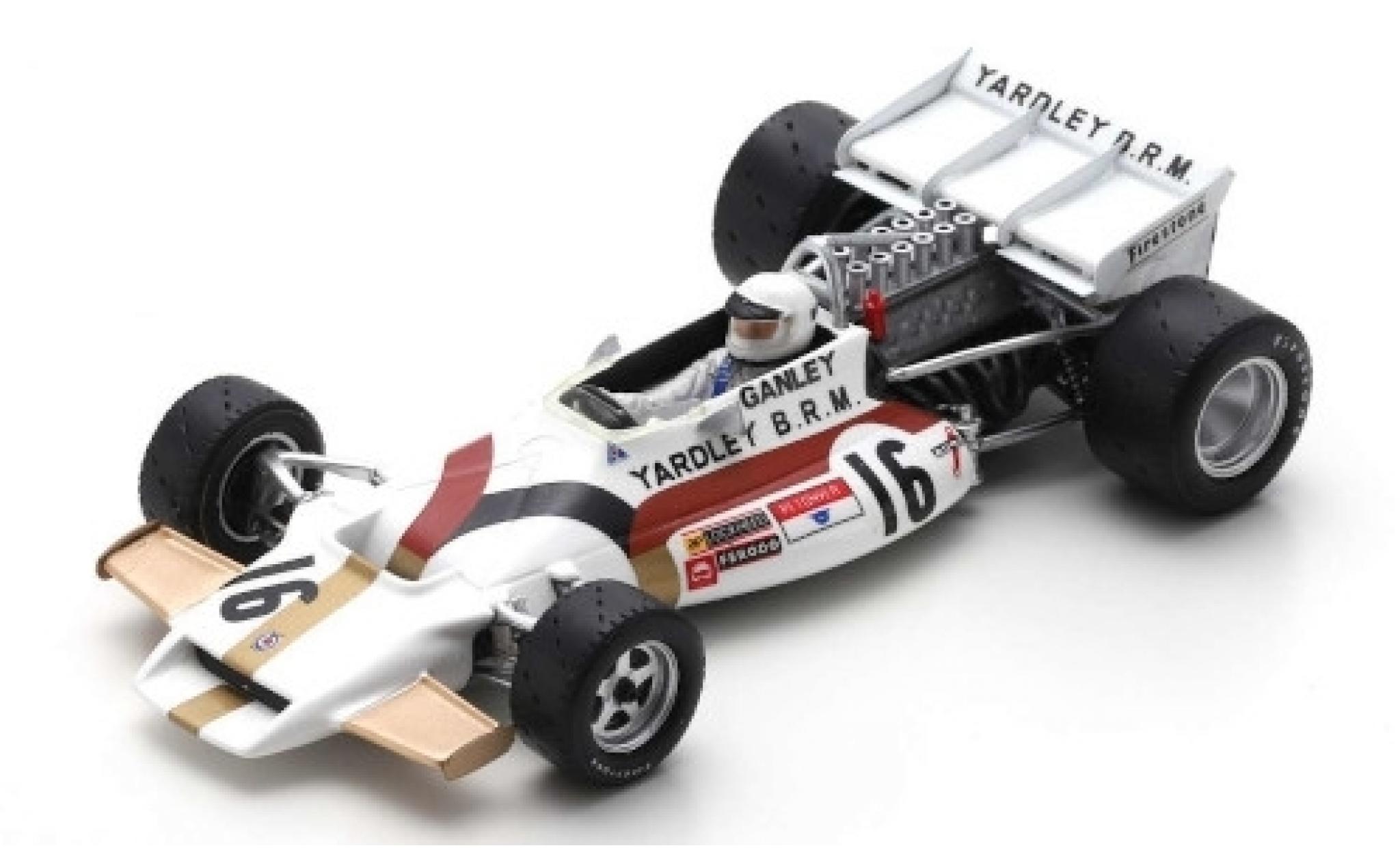 Brm P160 1/43 Spark BRM No.16 Yardley B.R.M. Formel 1 GP USA 1971 H.Ganley modellino in miniatura