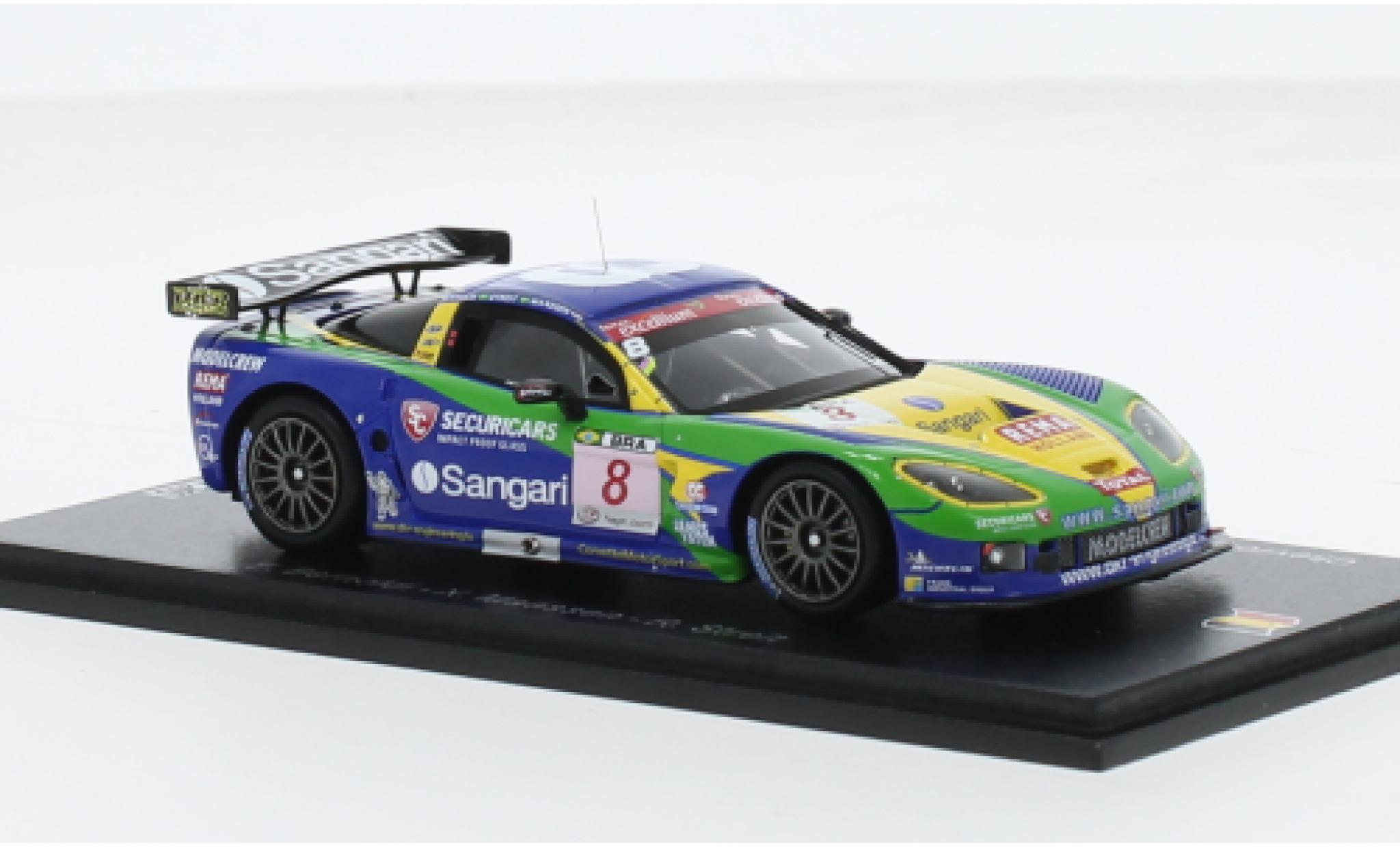 Chevrolet Corvette 1/43 Spark C6.R No.8 Sangari Team Brazil 24h Spa 2009 1:43 modellino in miniatura