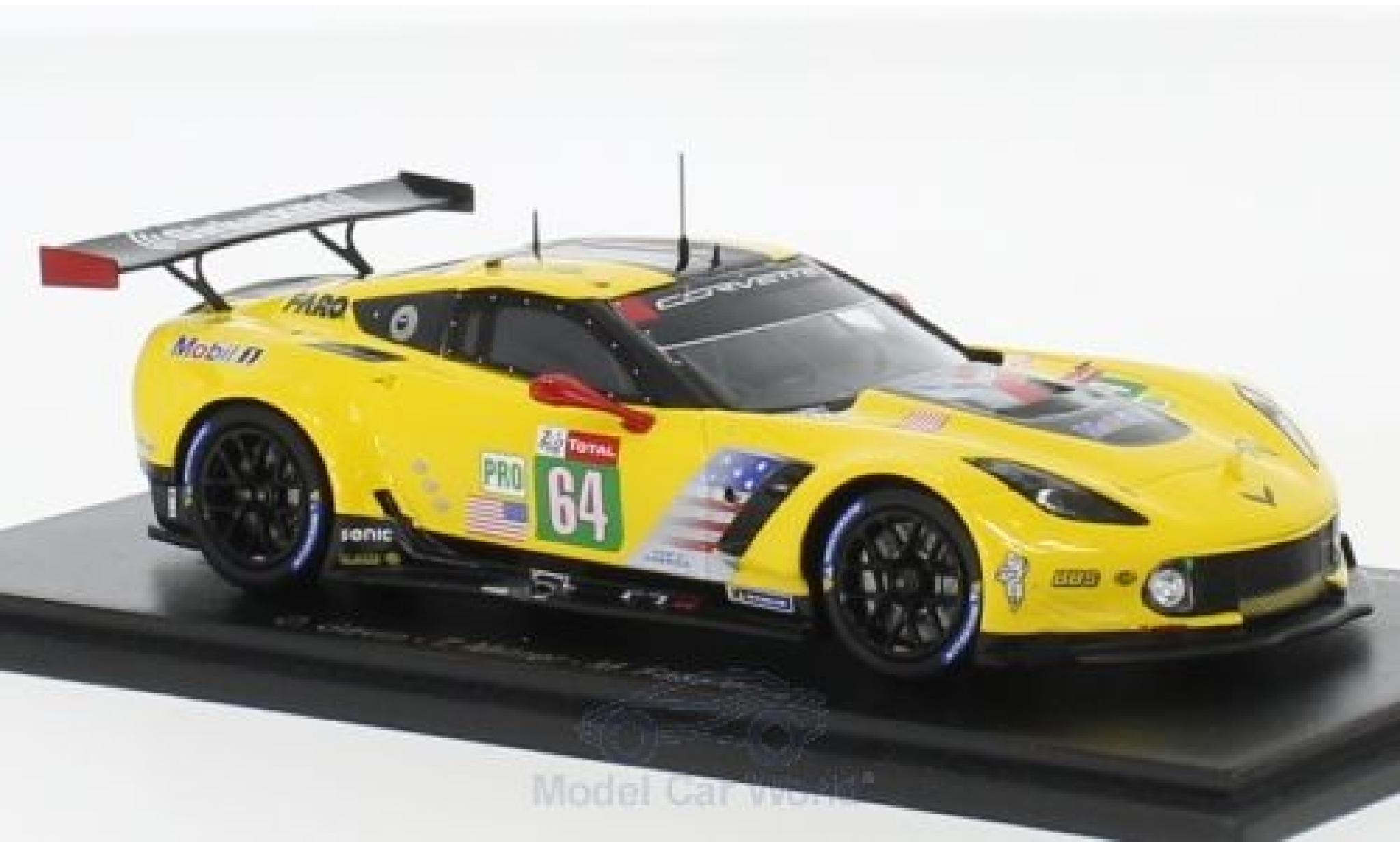 Chevrolet Corvette 1/43 Spark C7.R No.64 Racing 24h Le Mans 2018 O.Gavin/T.Milner/M.Fässler modellino in miniatura